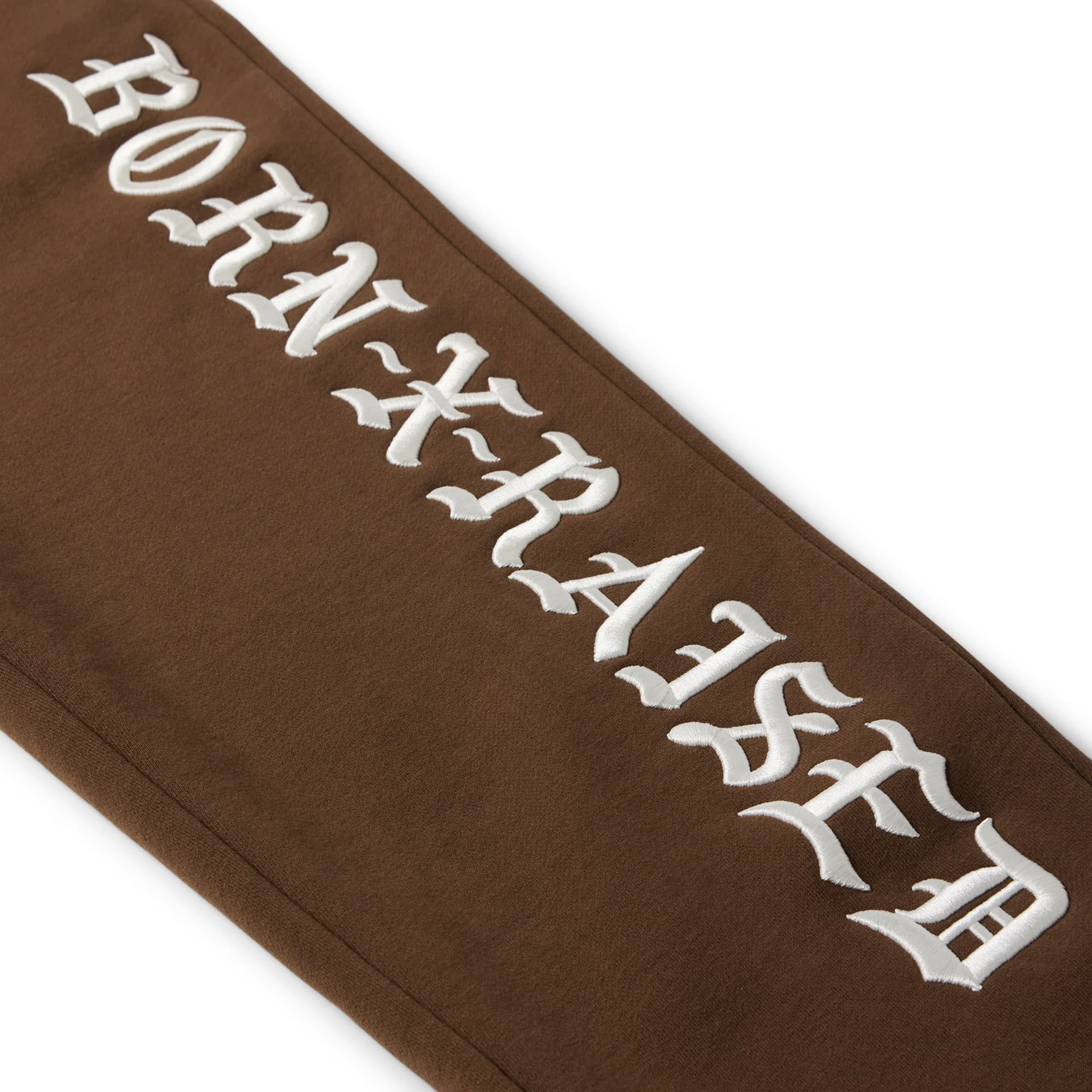 Embroidered Sweat Pants, Walnut / Cream - Image 3