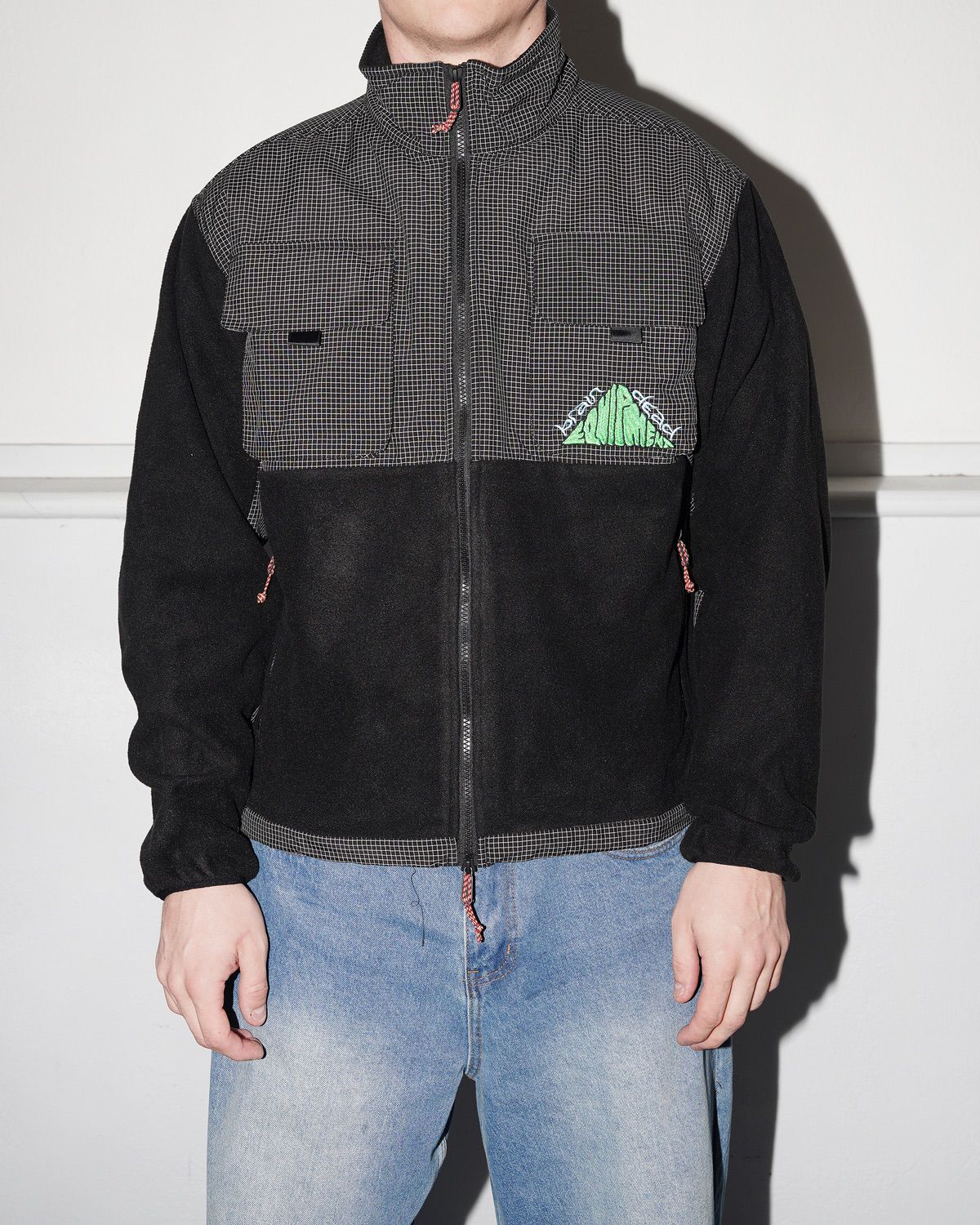 Equipment Ripstop Zip Fleece Jacket, Black - Image 4
