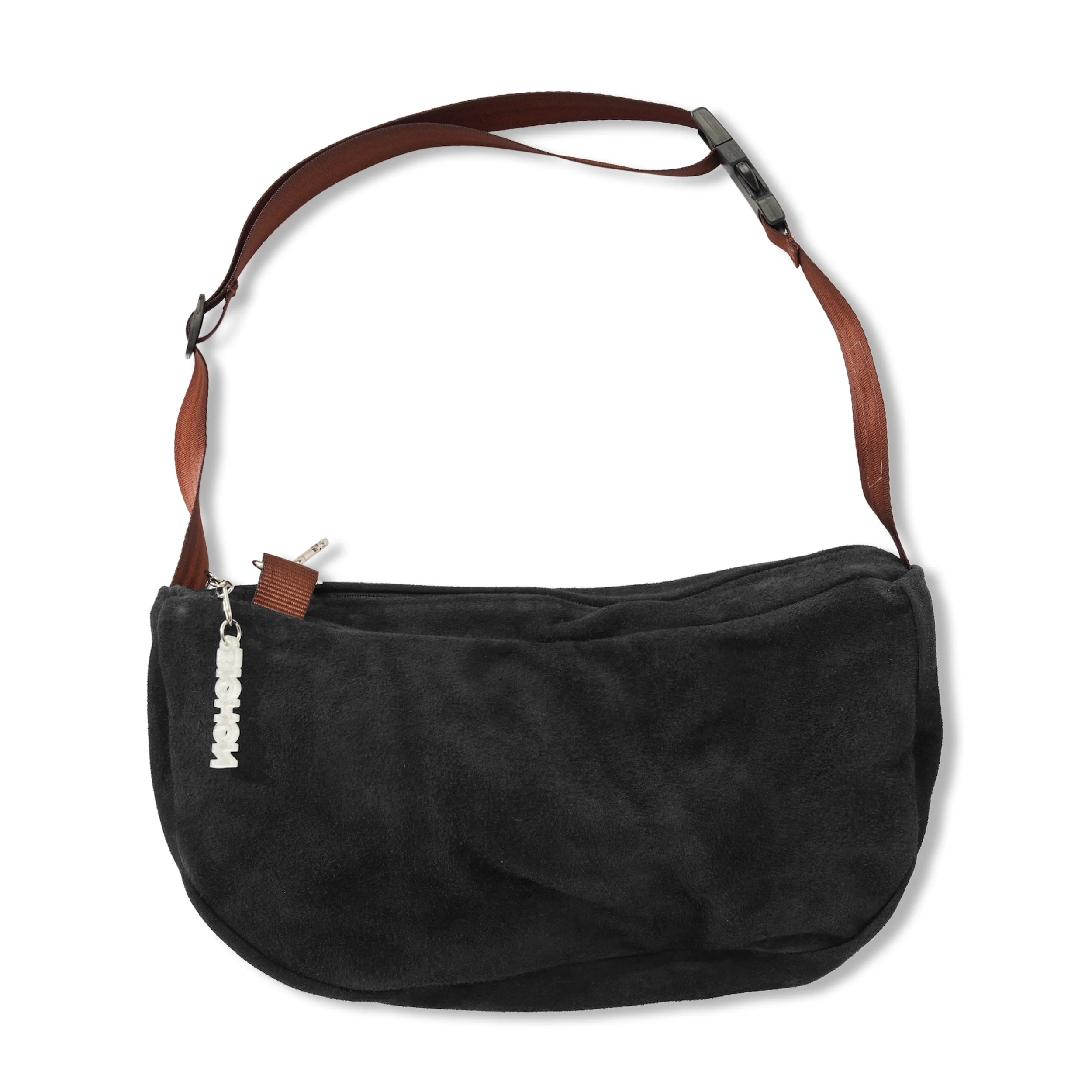 Everyday Suede Slouch Bag, Black - Image 2