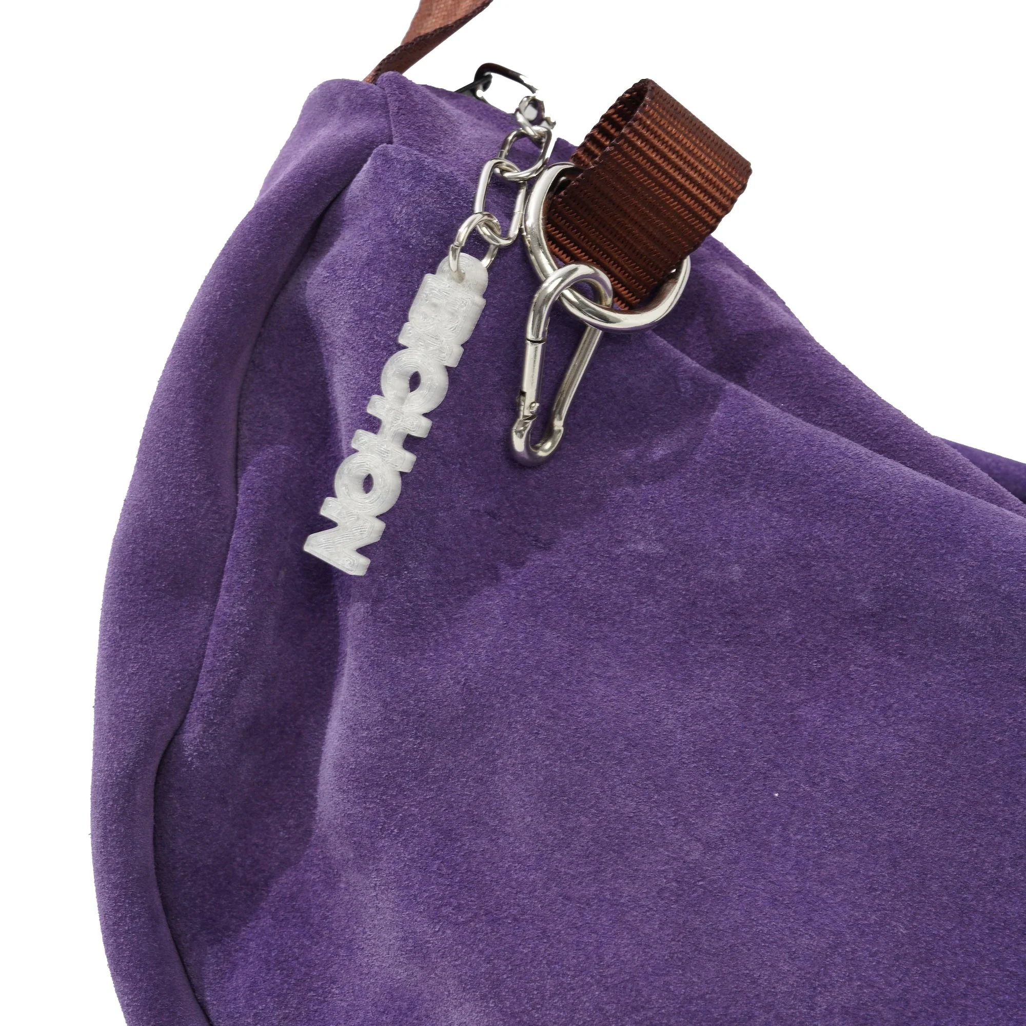 Everyday Suede Slouch Bag, Purple - Image 2