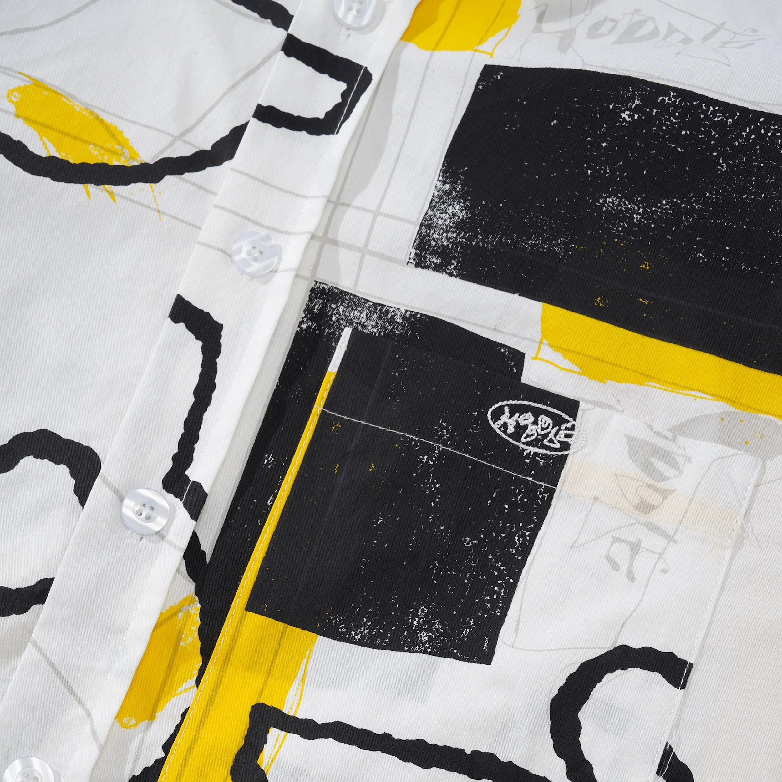 Faire S/S Shirt, Yellow / Black / White - Image 2