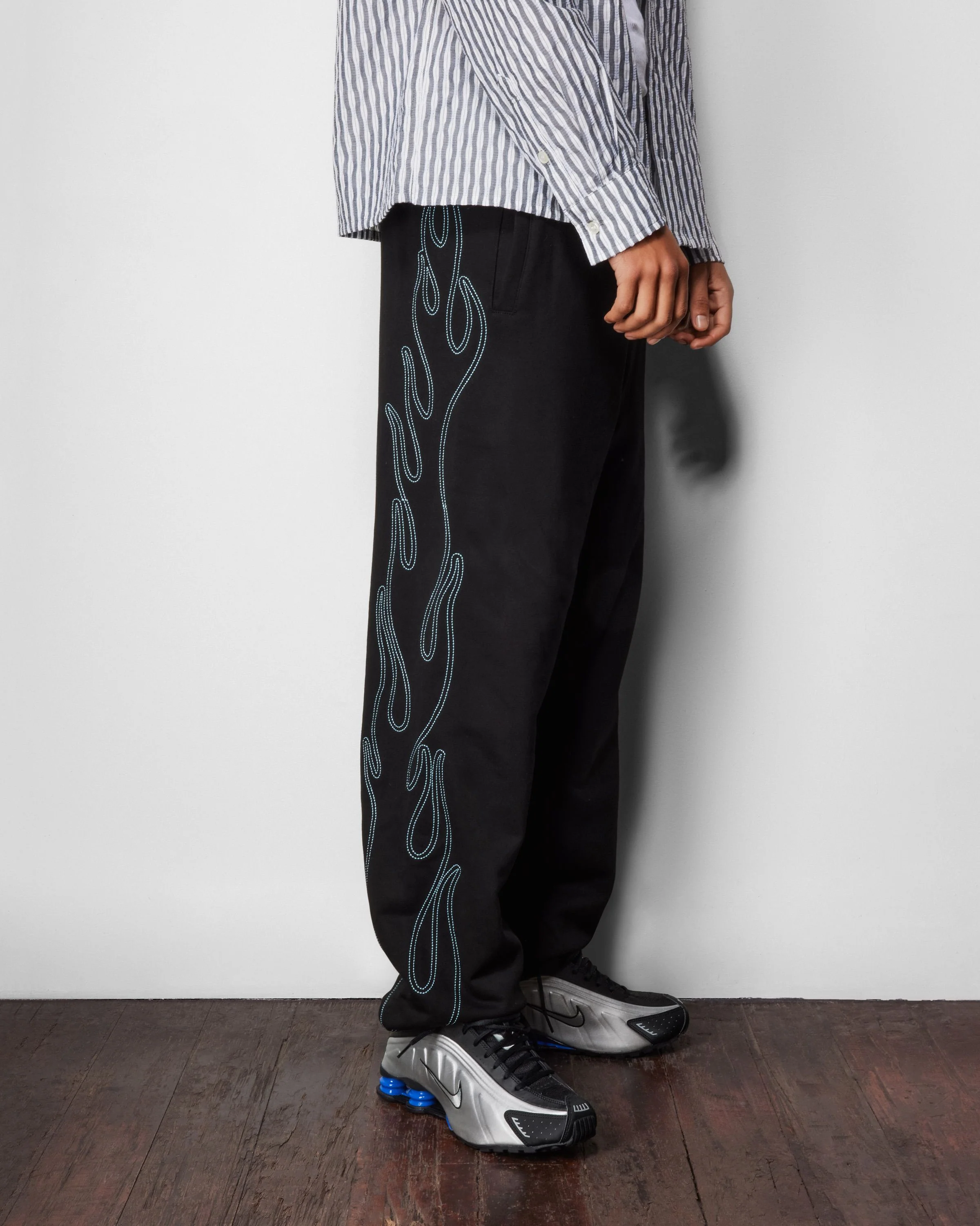 Flame Fleece Pants, Black - Image 2
