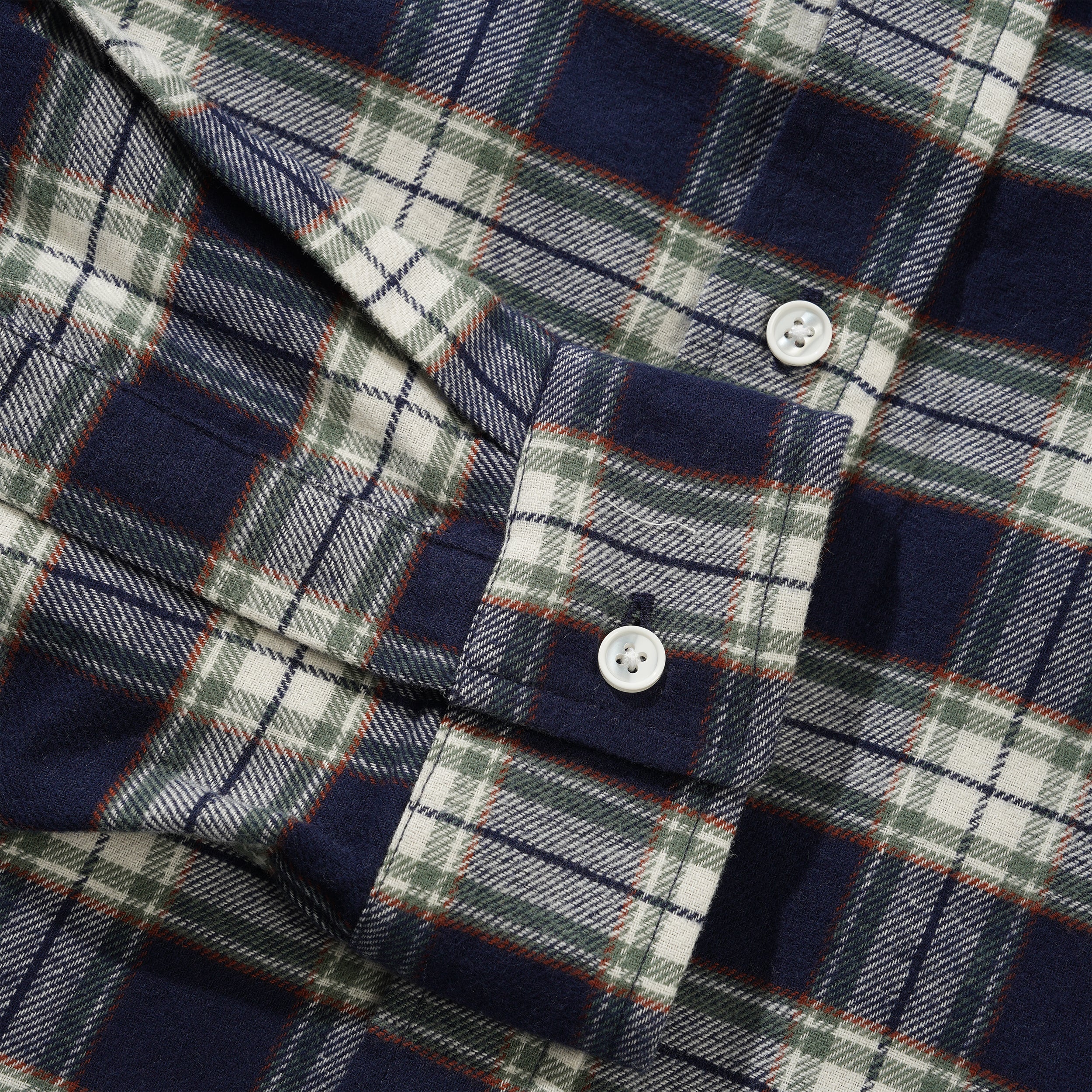 Flannel Shirt, Navy - Image 3