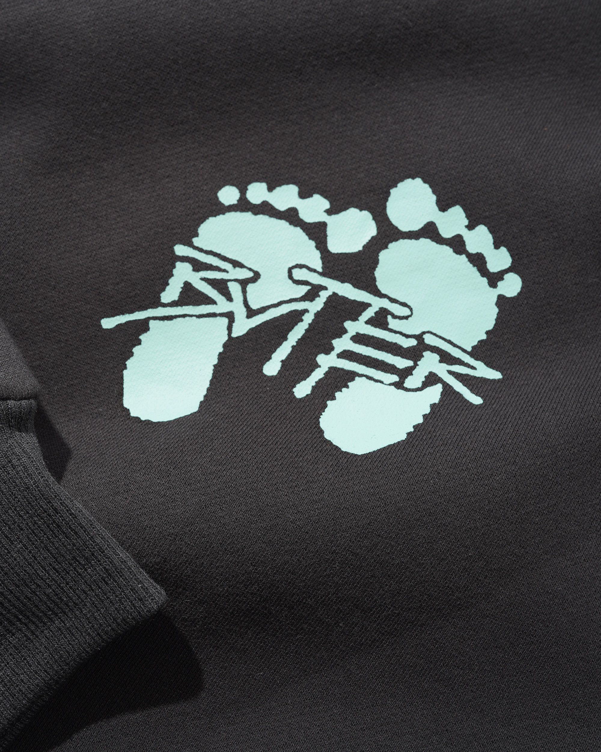 Footprints Pullover Hood, Charcoal - Image 3