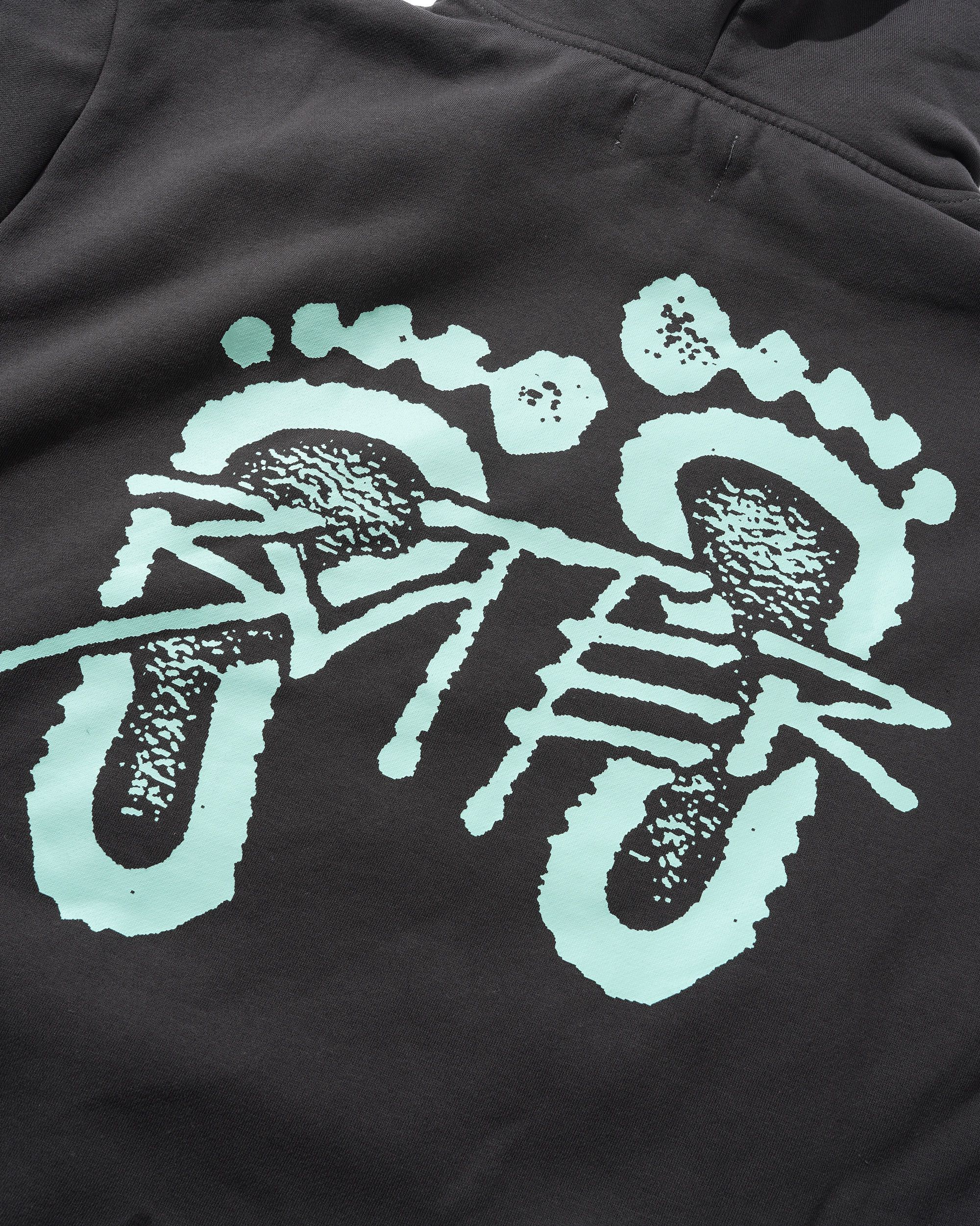 Footprints Pullover Hood, Charcoal - Image 4