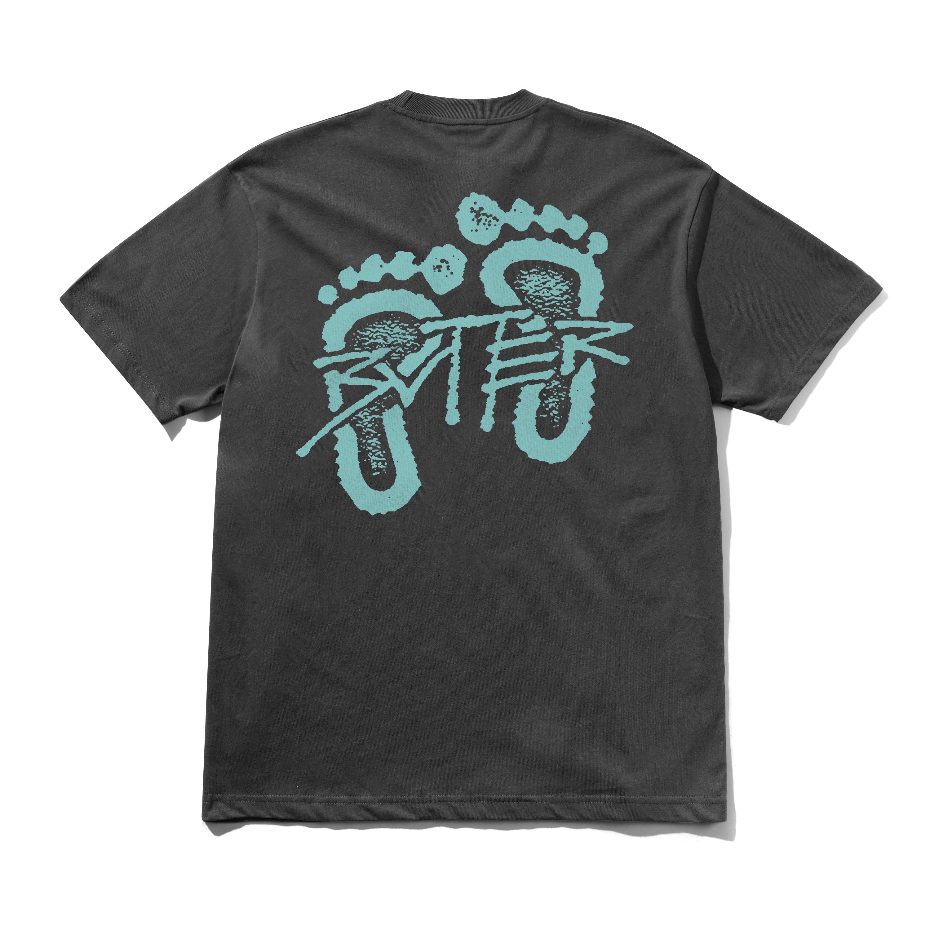 Footprints Tee, Black - Image 2