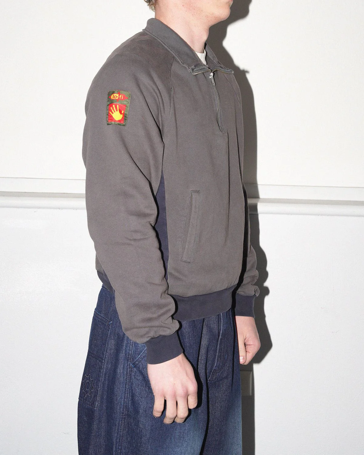 Fragment 1/4 Zip Sweater, Navy - Image 8