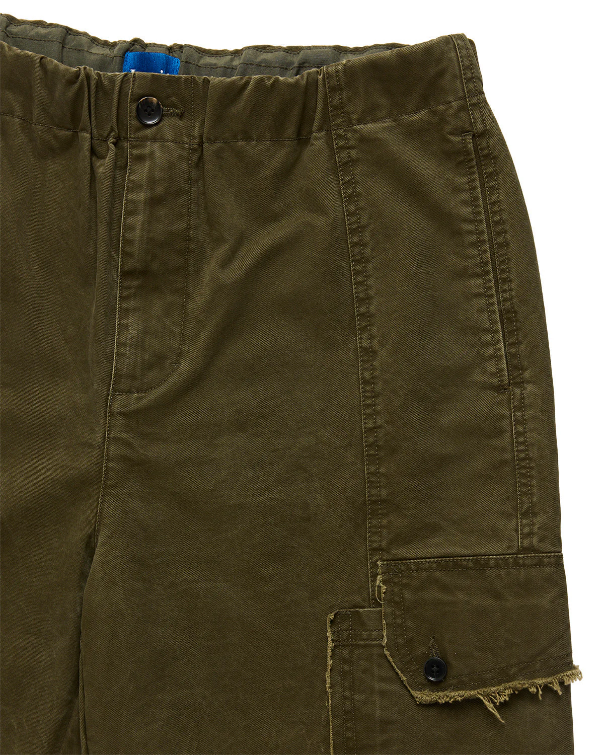 Frayed Cargo Short, Olive - Image 3