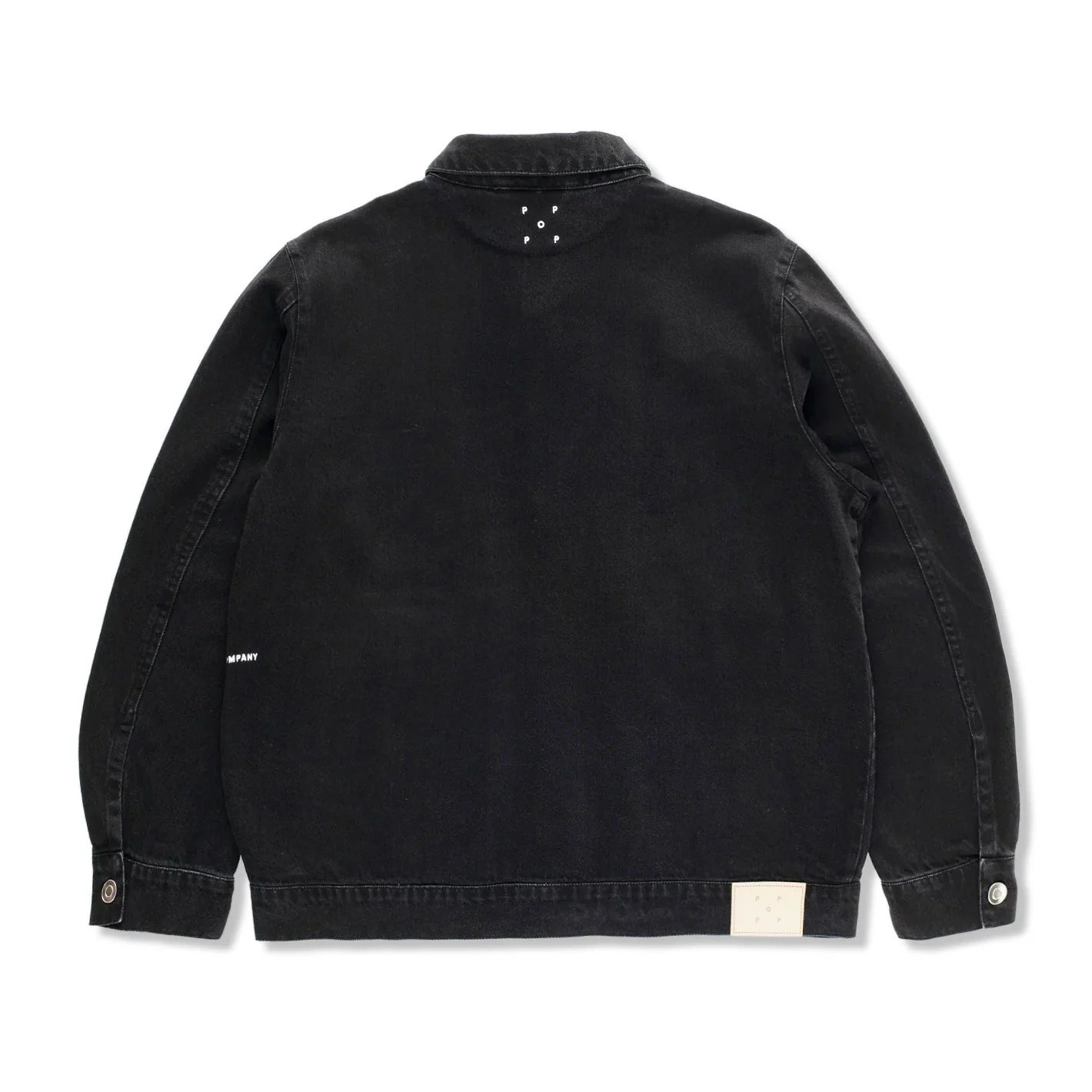 Full Button Denim Jacket, Black - Image 3