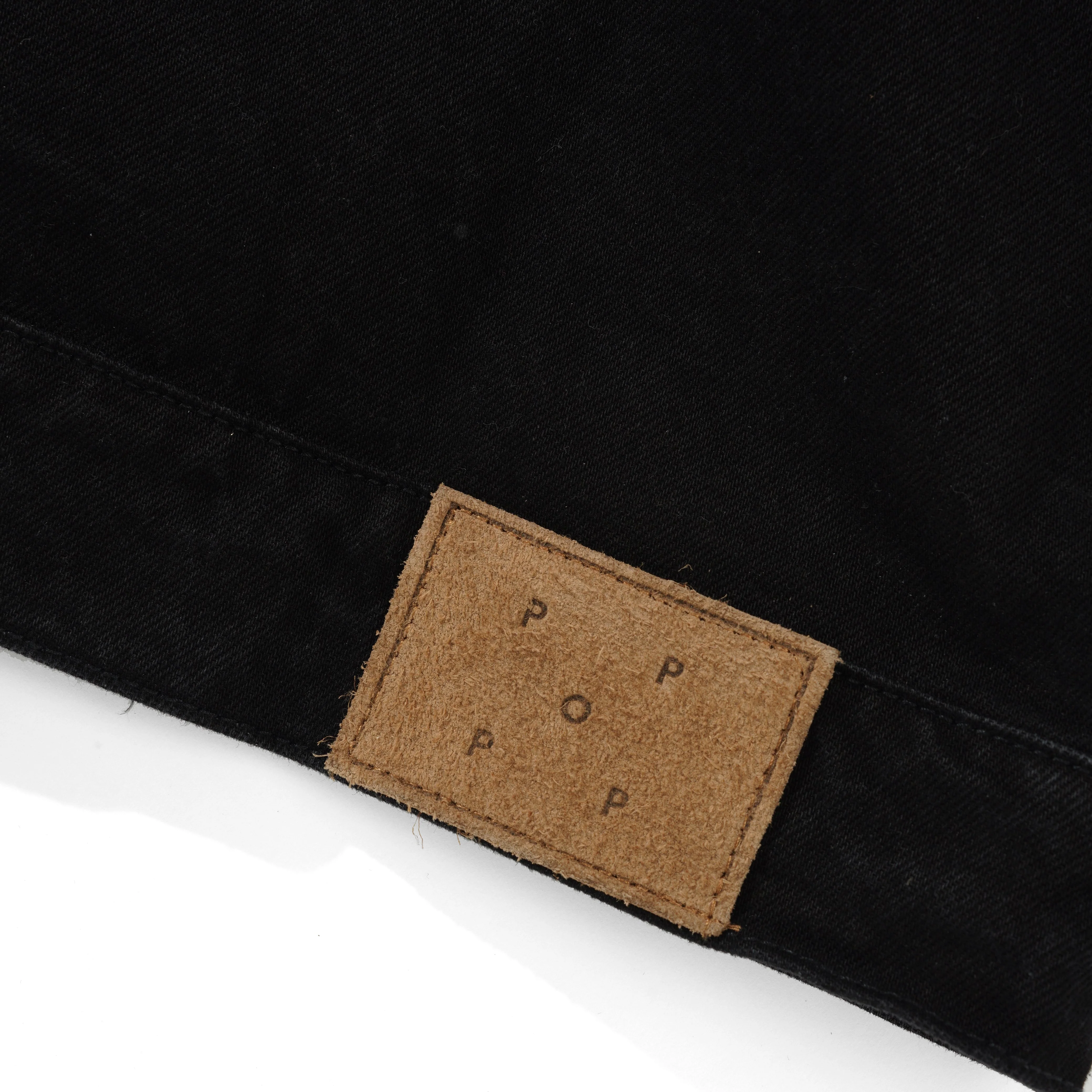 Full Button Denim Jacket, Black - Image 4