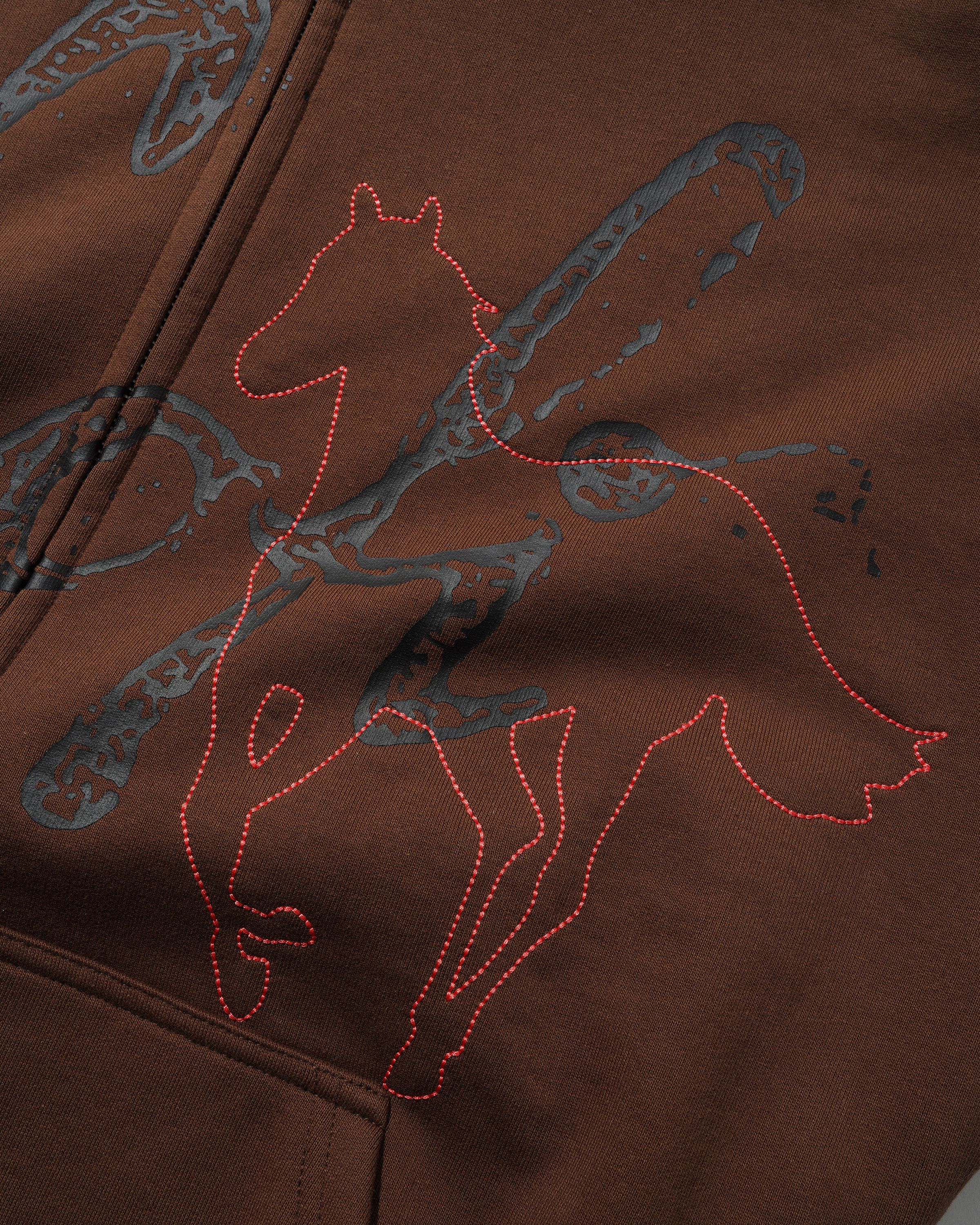 Gallop Zip-Thru Hood, Brown - Image 2