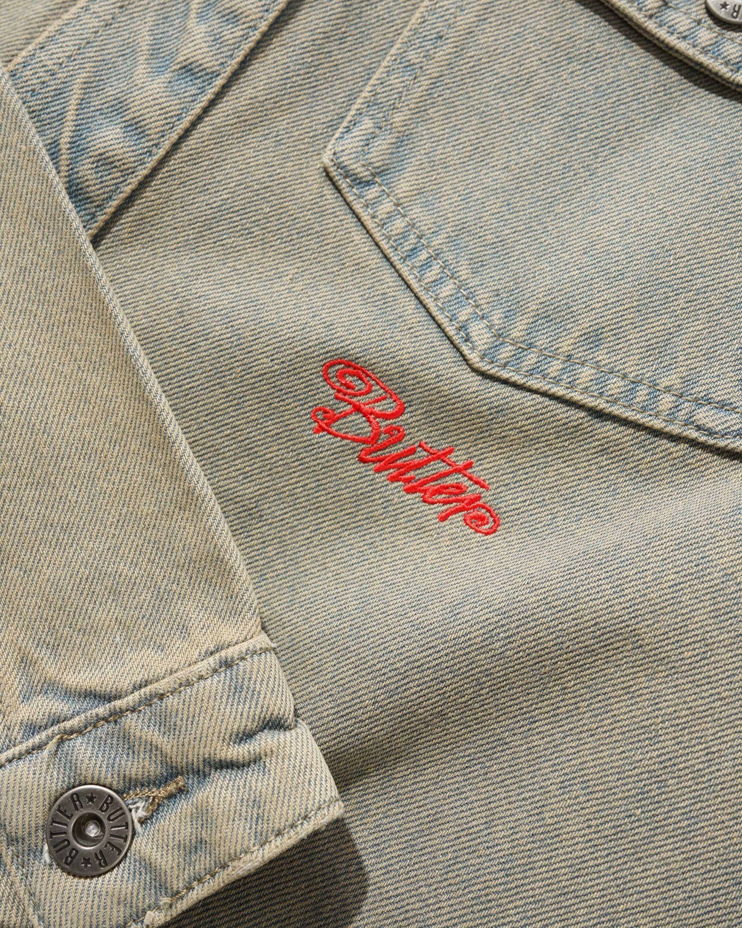 Garage Denim Jacket, Sunfade Blue - Image 3