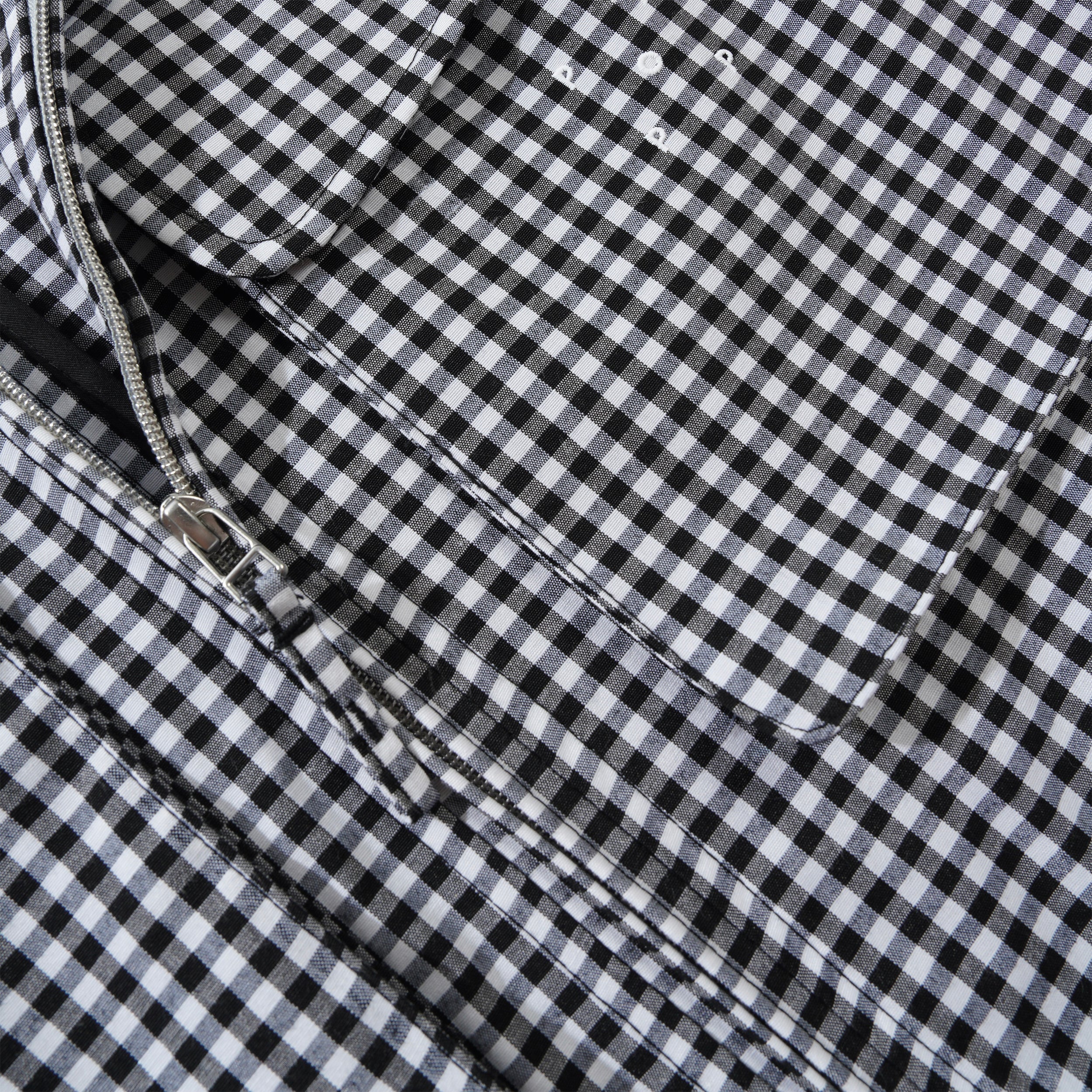 Gingham Boxer Overshirt, Black / Off White - Image 3
