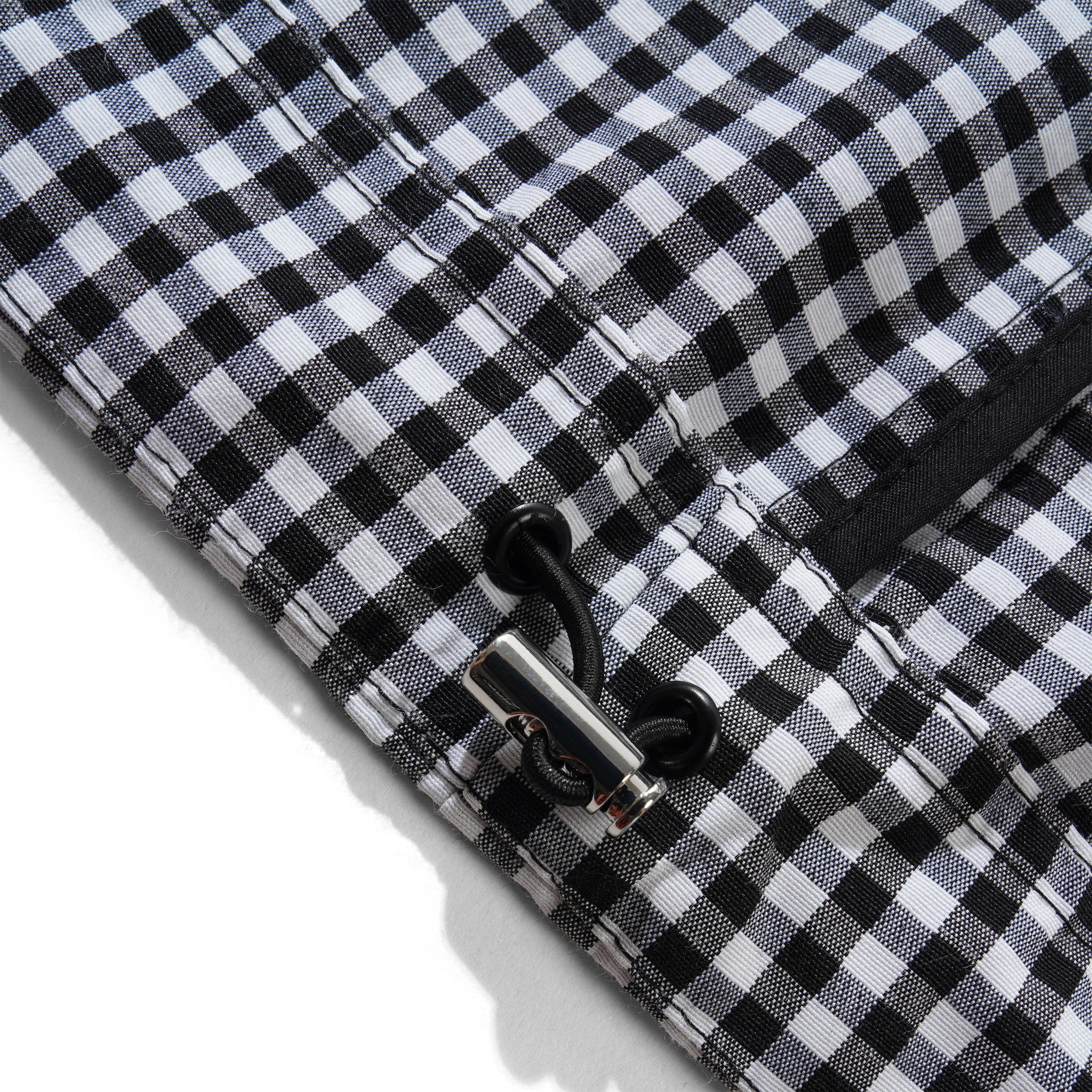 Gingham Boxer Overshirt, Black / Off White - Image 4