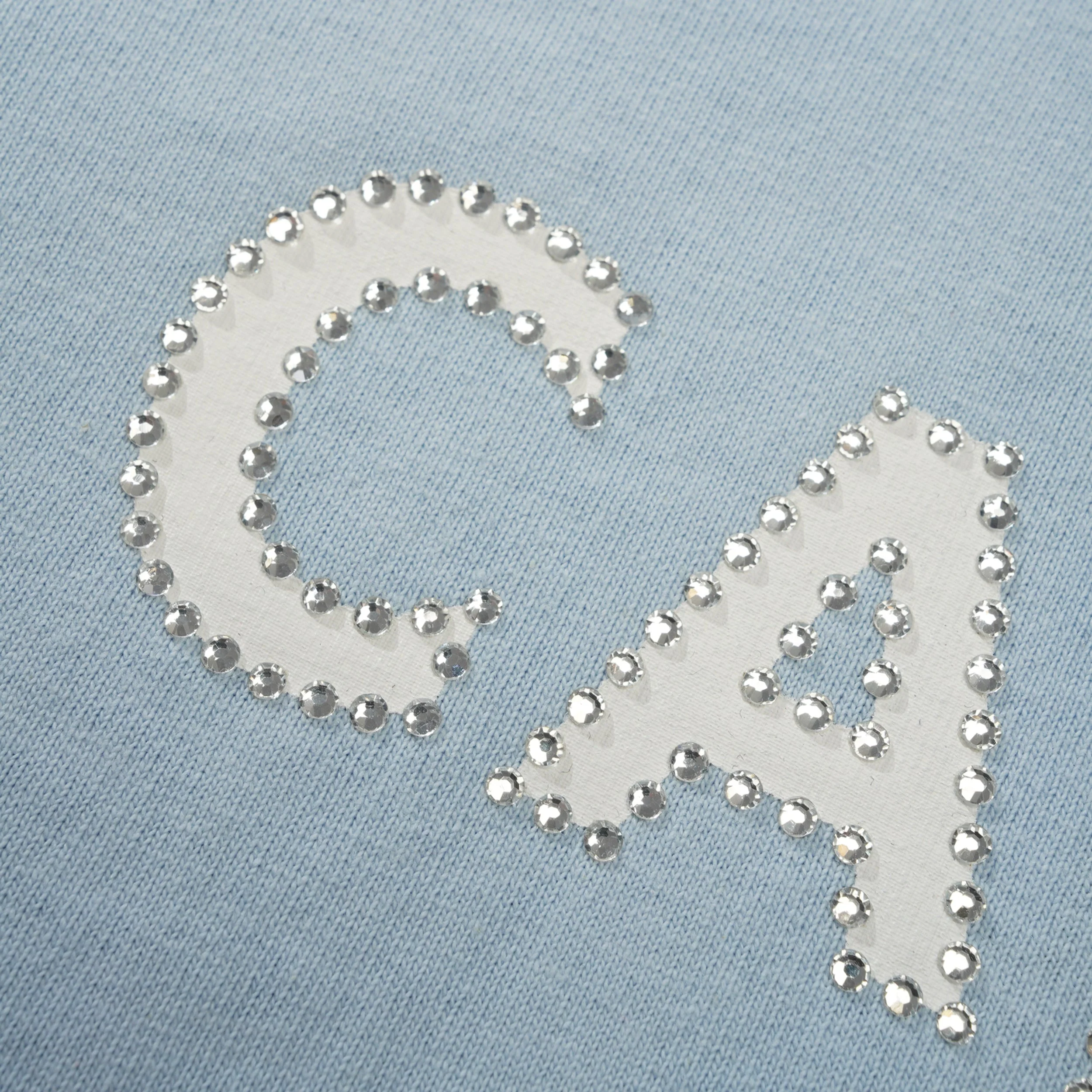 Girl Rhinestone Tee, Blue - Image 3
