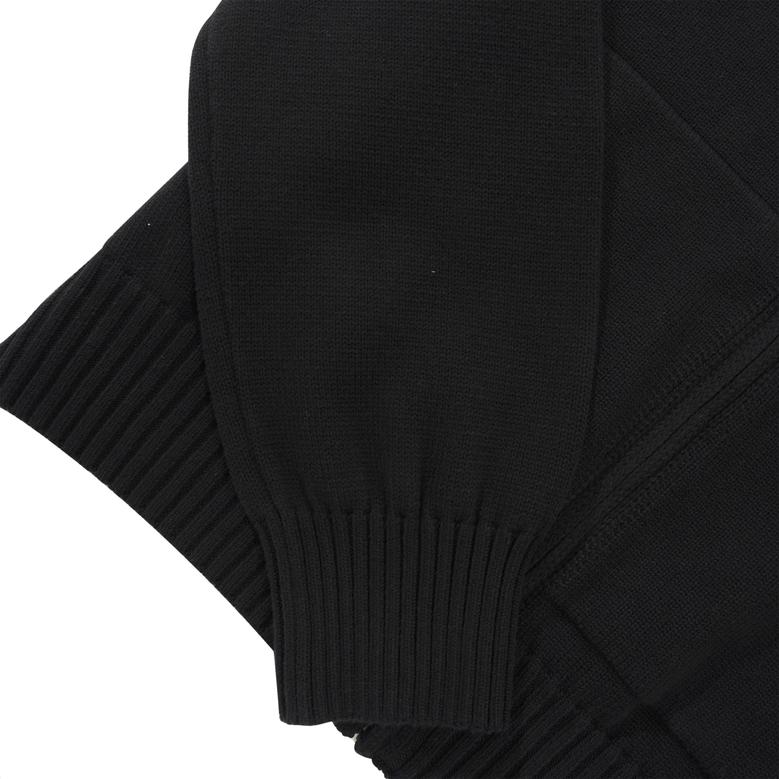 Glitz Knitted Zip-Thru Pullover Hood, Black - Image 3