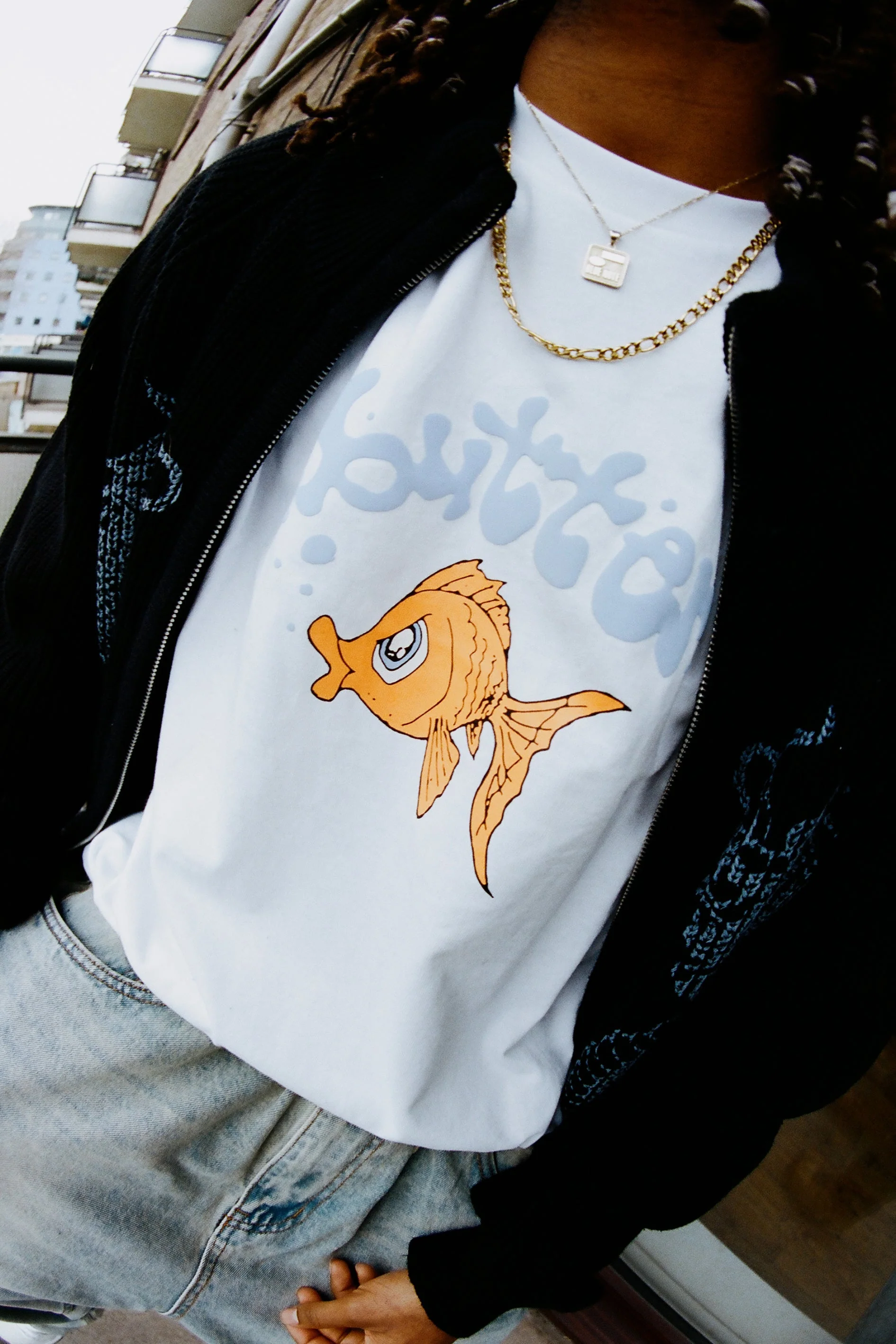 Goldfish Tee, White - Image 3