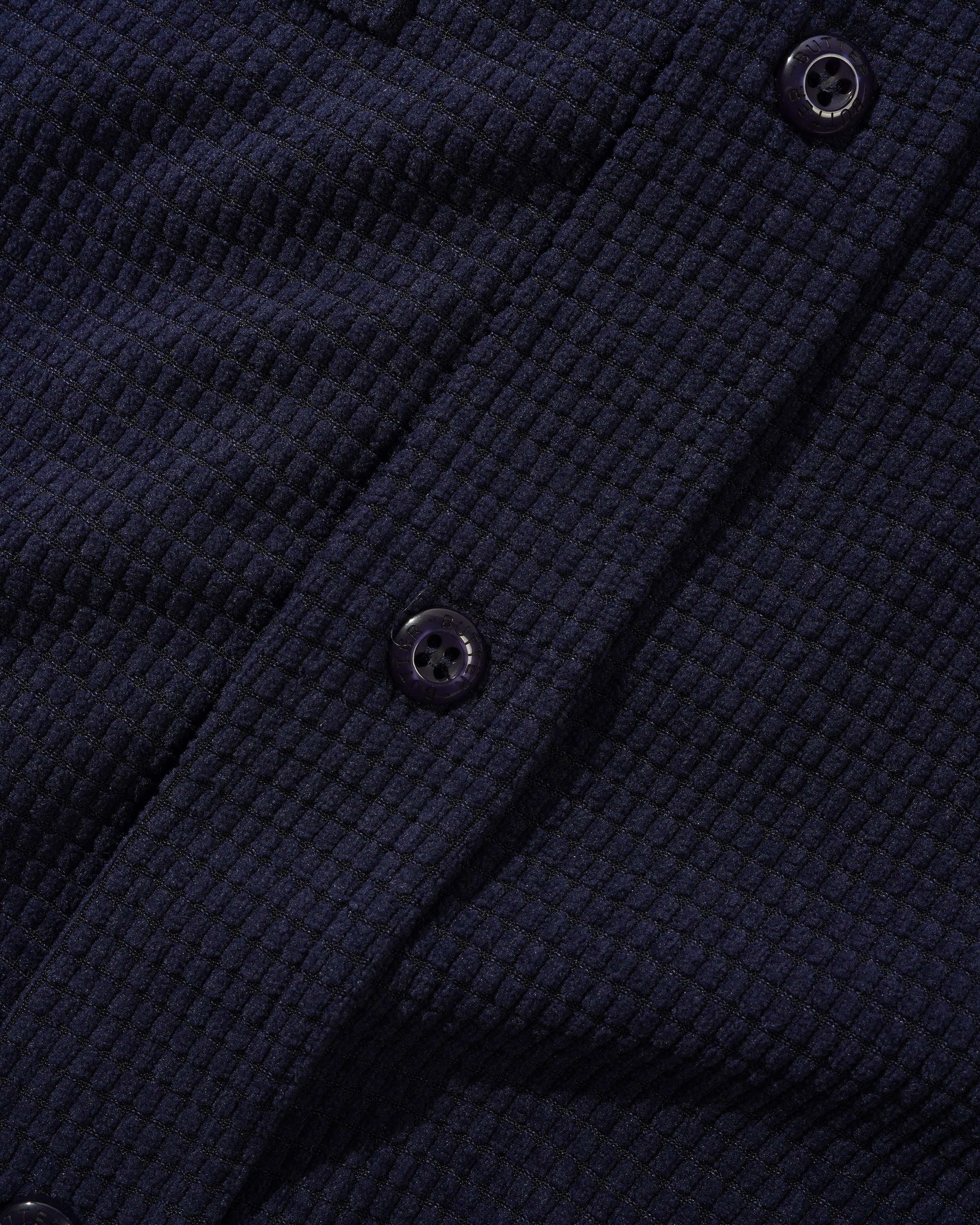 Grid Cord Overshirt, Navy - Image 3
