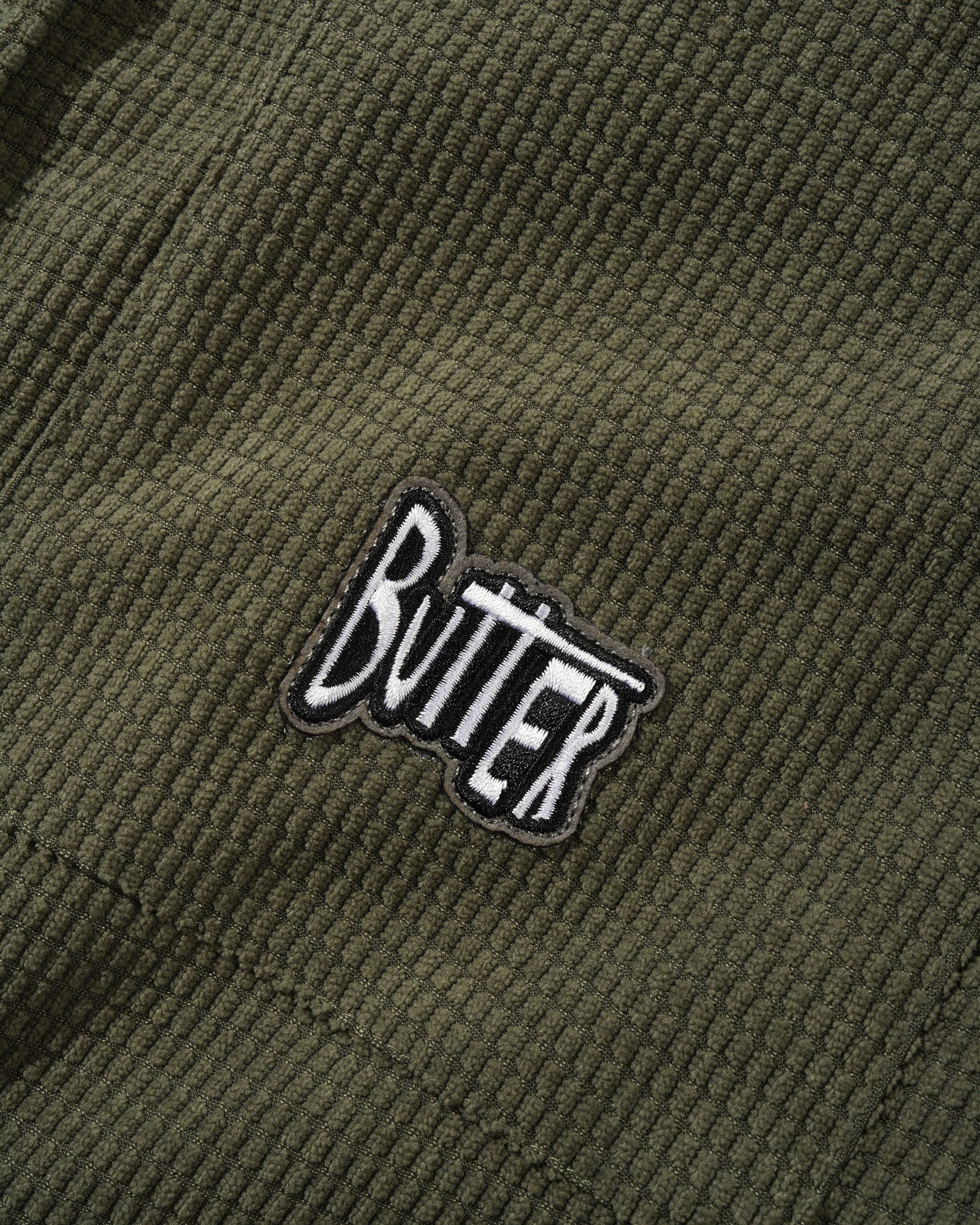 Grid Cord Overshirt, Olive - Image 2