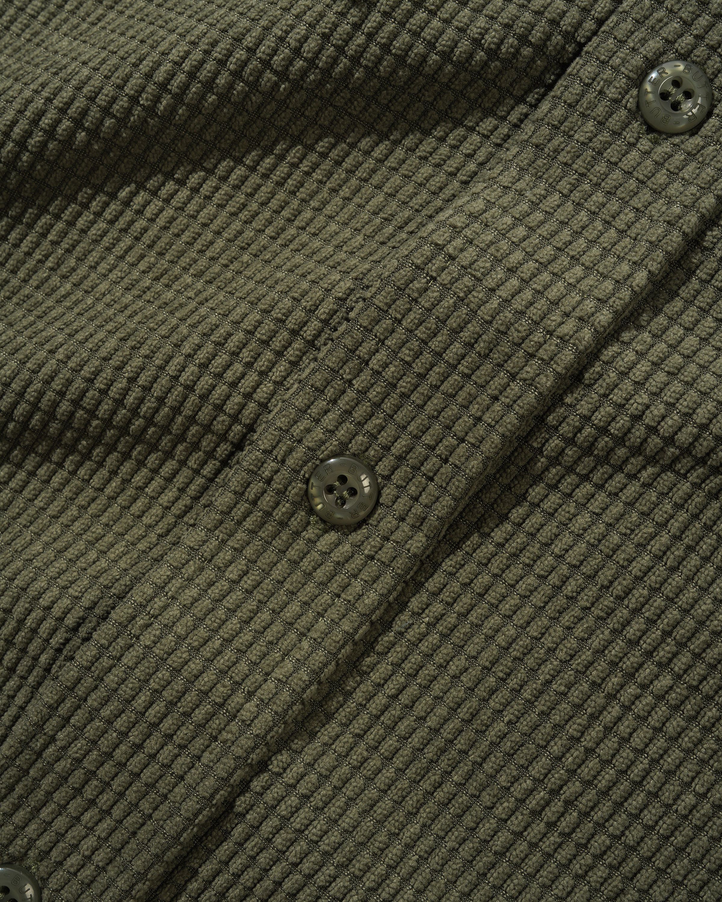 Grid Cord Overshirt, Olive - Image 3