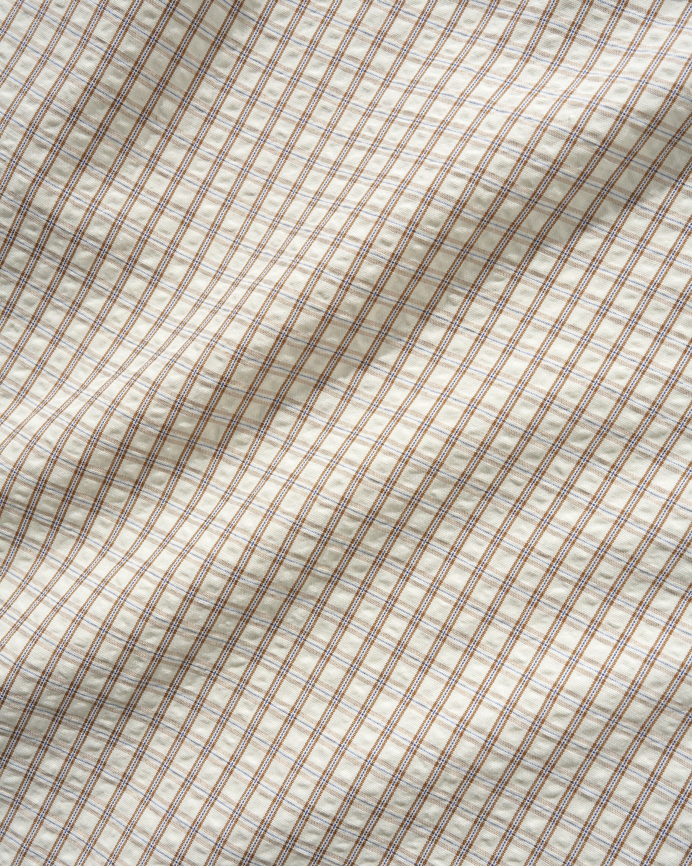 Grid S/S Shirt, Beige - Image 4