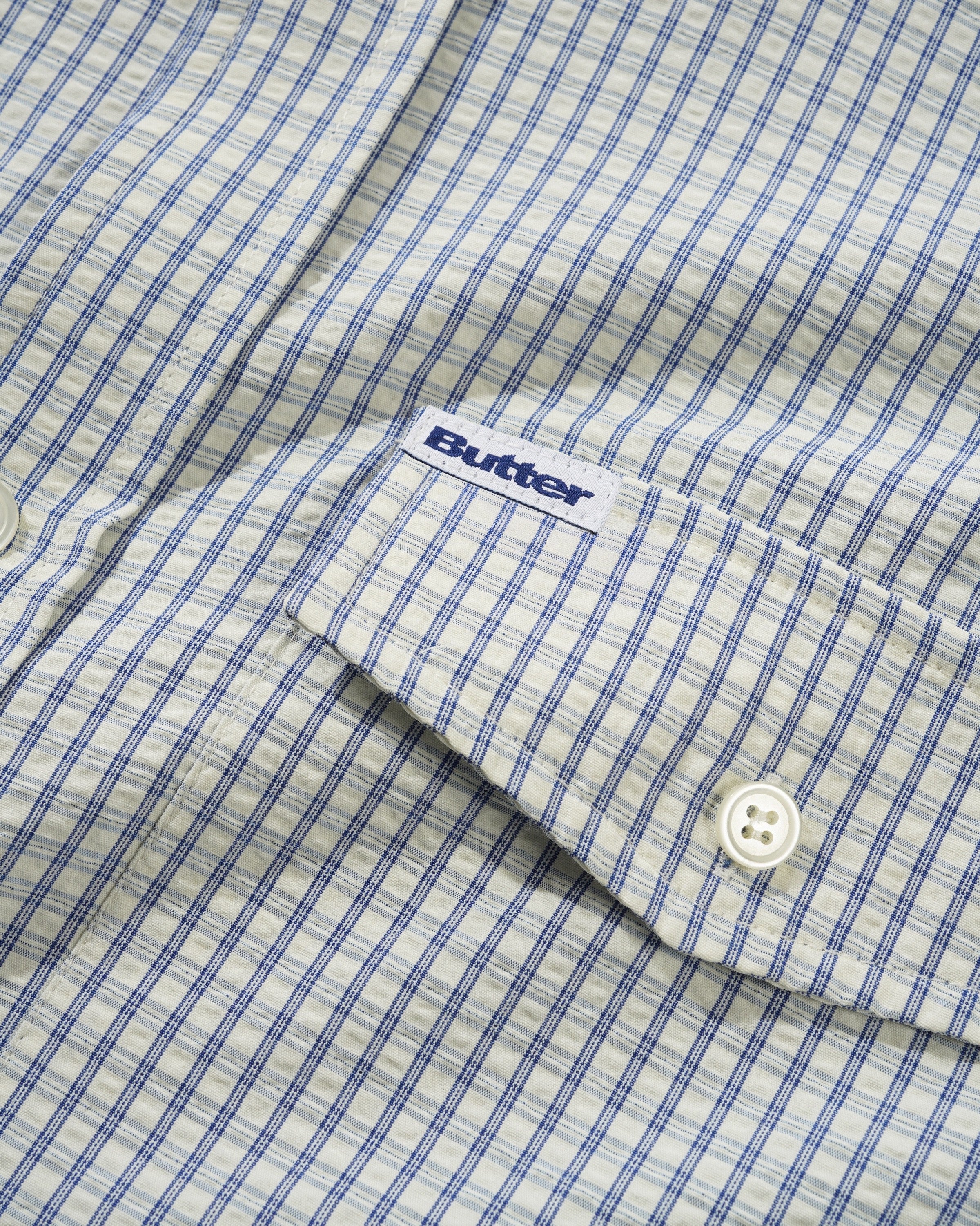 Grid S/S Shirt, Blue - Image 2