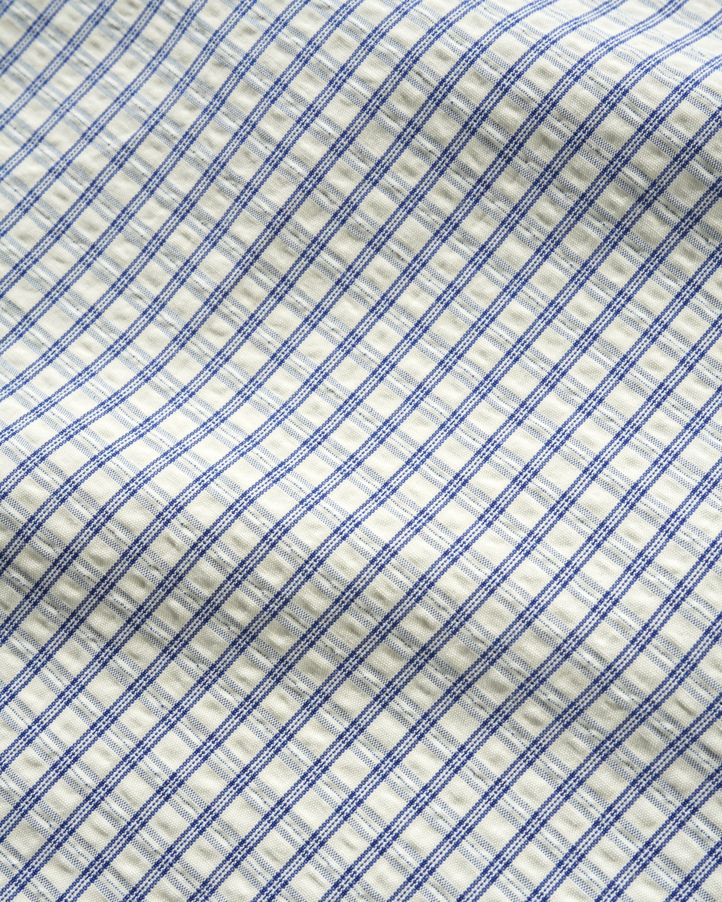 Grid S/S Shirt, Blue - Image 4