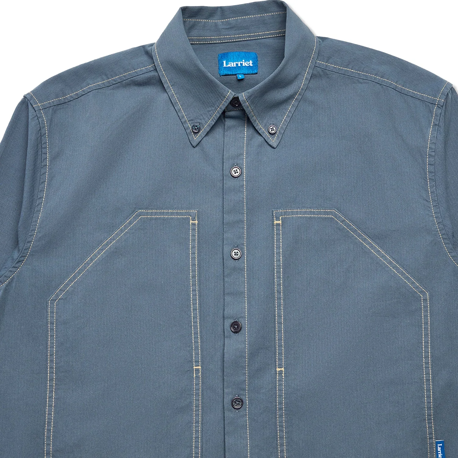Gully Long Sleeve Shirt, Ink - Image 3