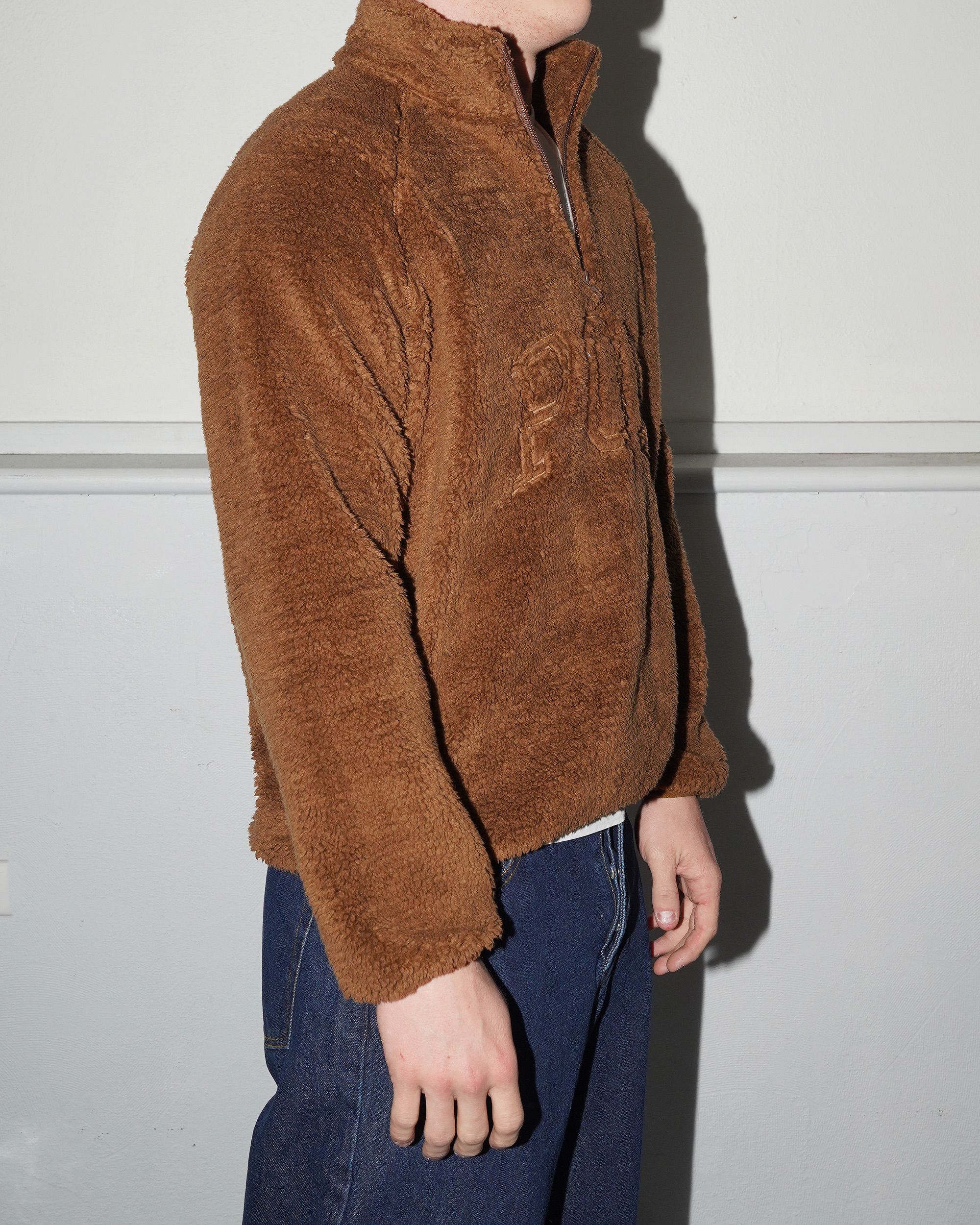 Halfzip Polar Fleece Sweat, Bison - Image 5