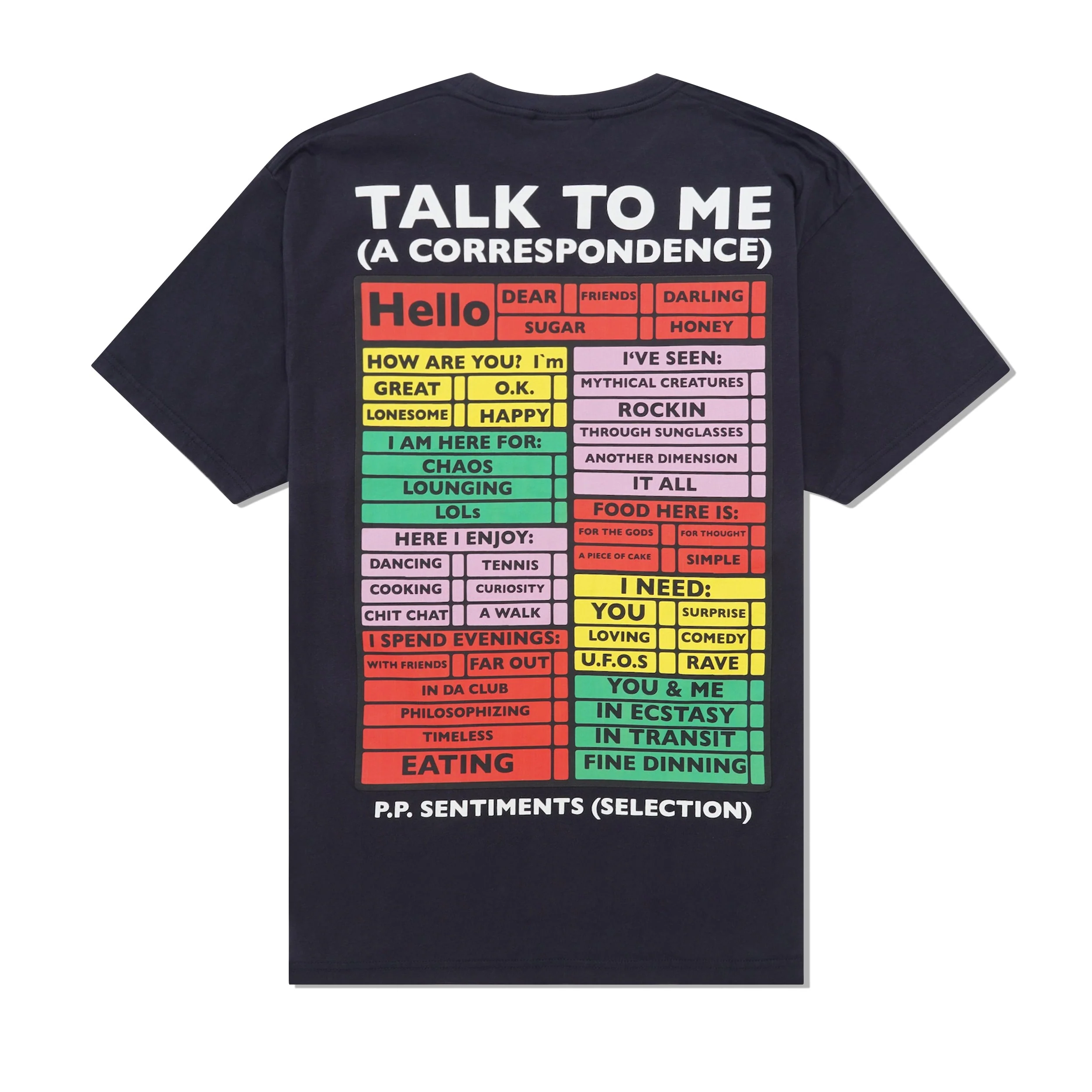 Hello How Are You Tee, Navy Blue - Image 2