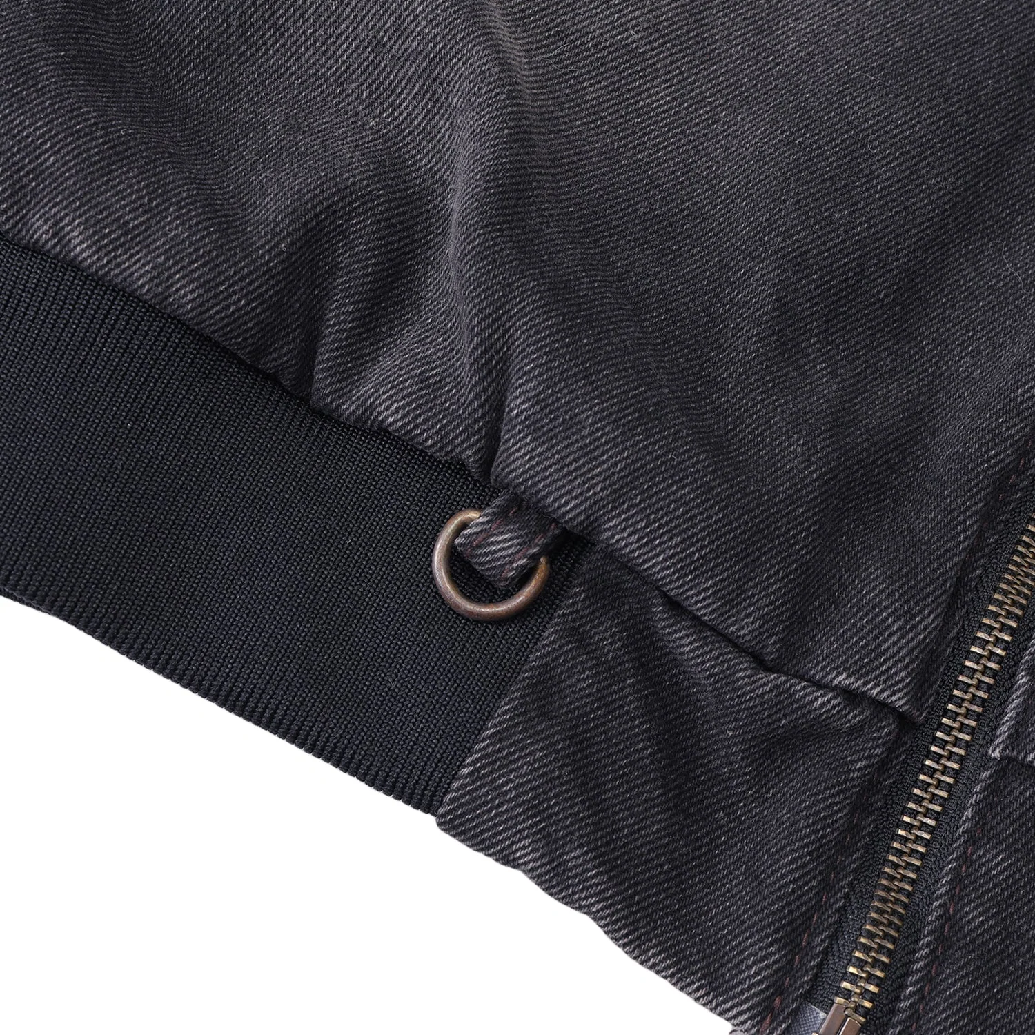 Hercu~locks Recycled Denim Freight Jacket, Washed Black - Image 3