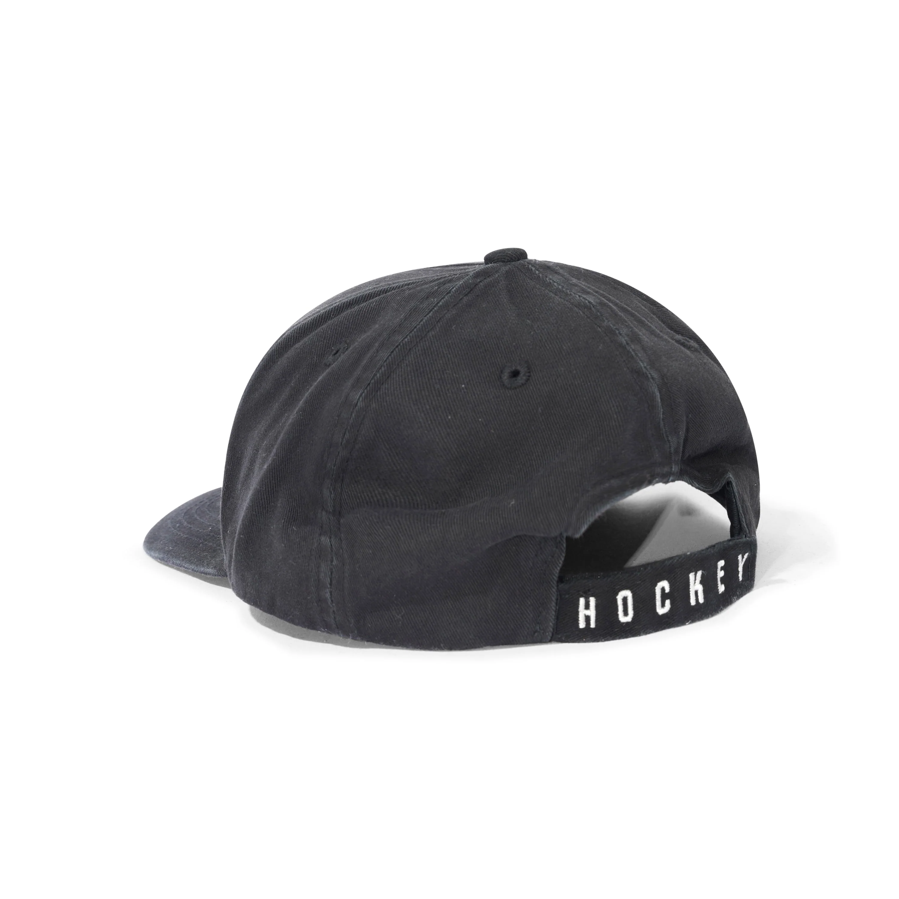 Hockey Embossed Hat, Black Denim - Image 2