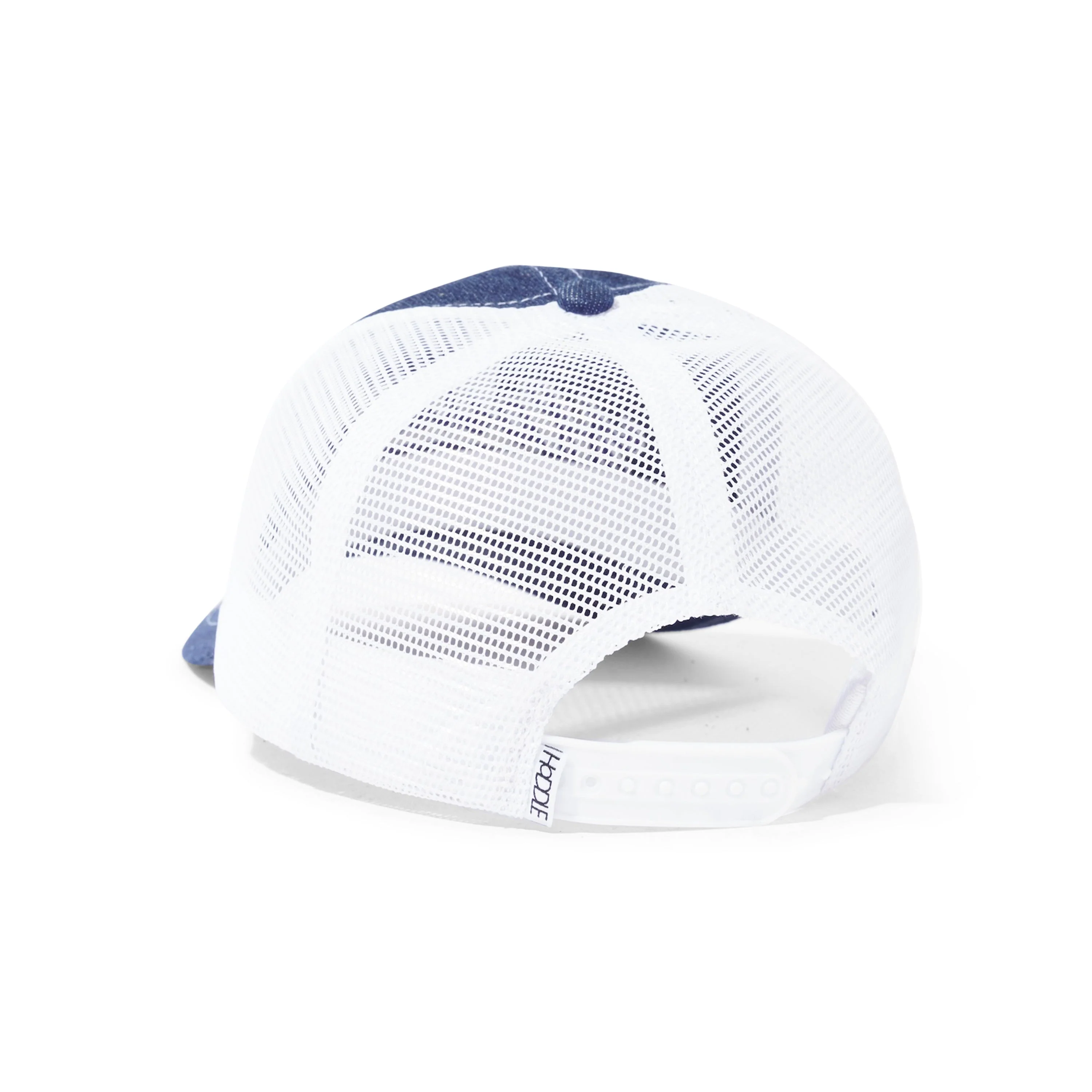 Hoddle Intarsia Trucker Cap, Indigo - Image 2