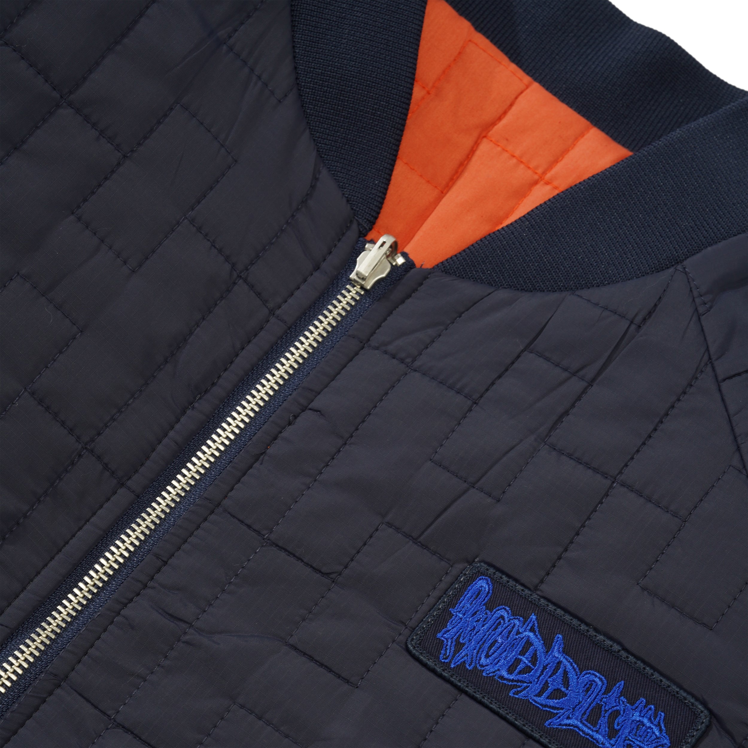 Hoddle Reversible Bomber Jacket, Navy / Orange - Image 3