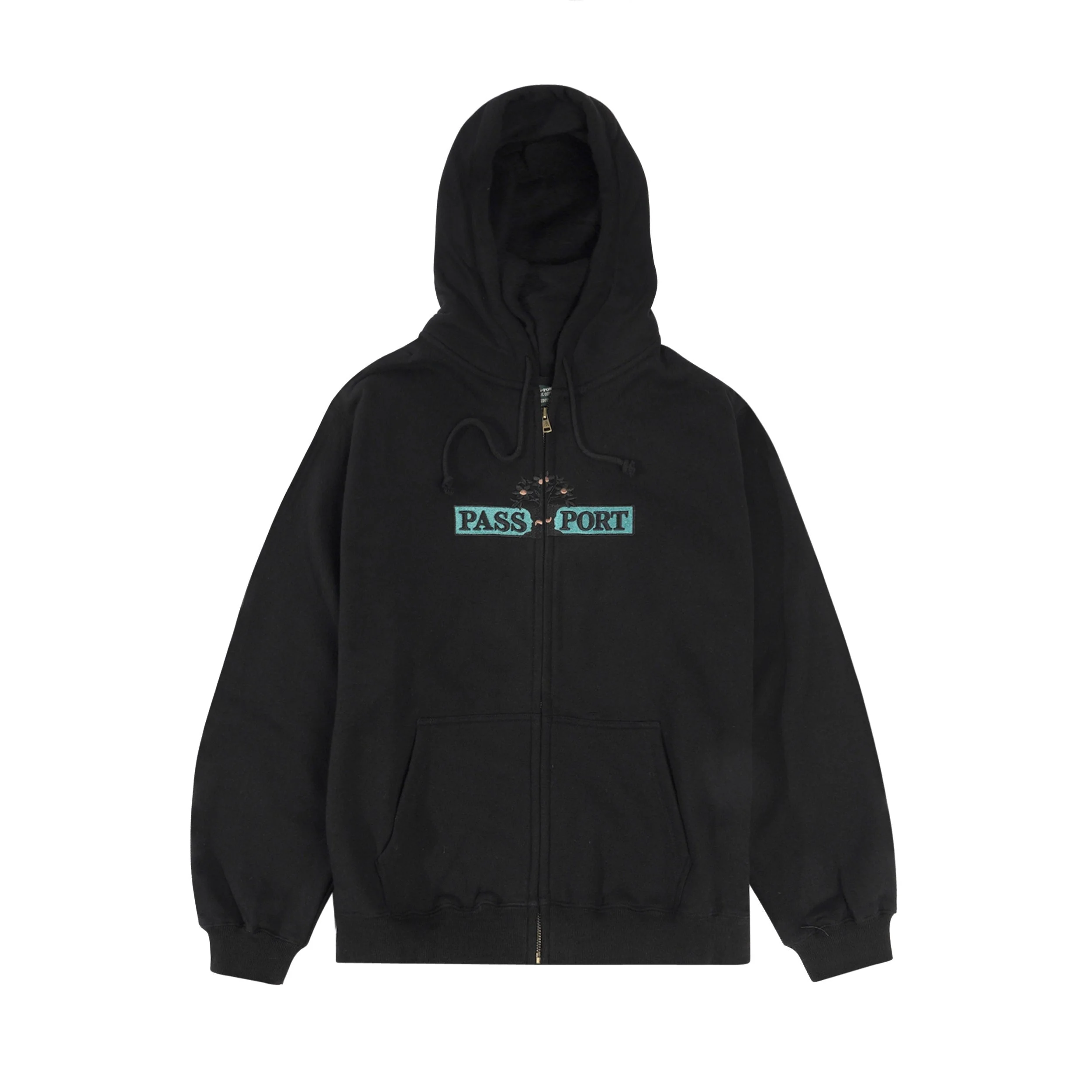 House Plant Organic Zip Hood, Black