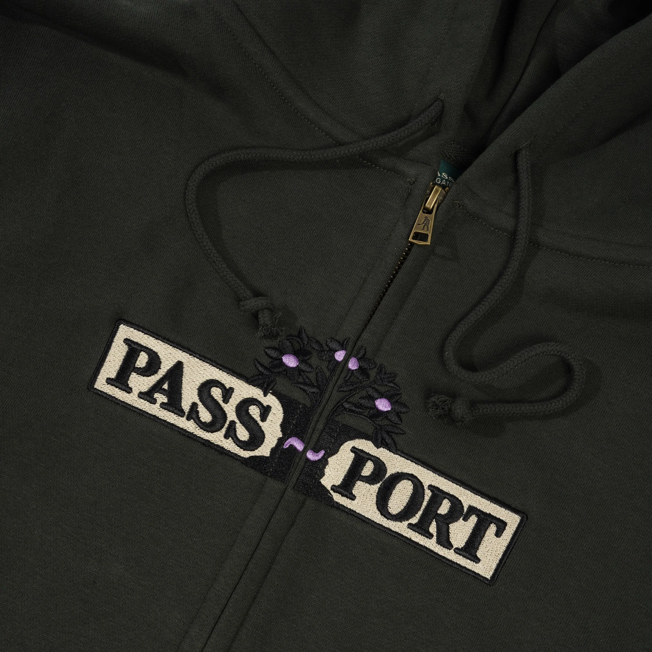 House Plant Organic Zip Hood, Gumnut Green - Image 2