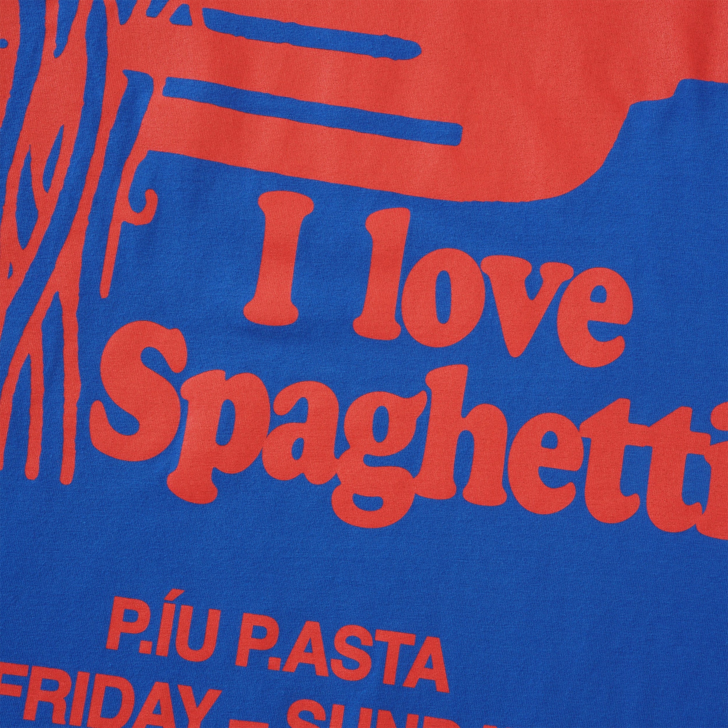 I Love Spaghetti II Tee, Bright Blue - Image 4
