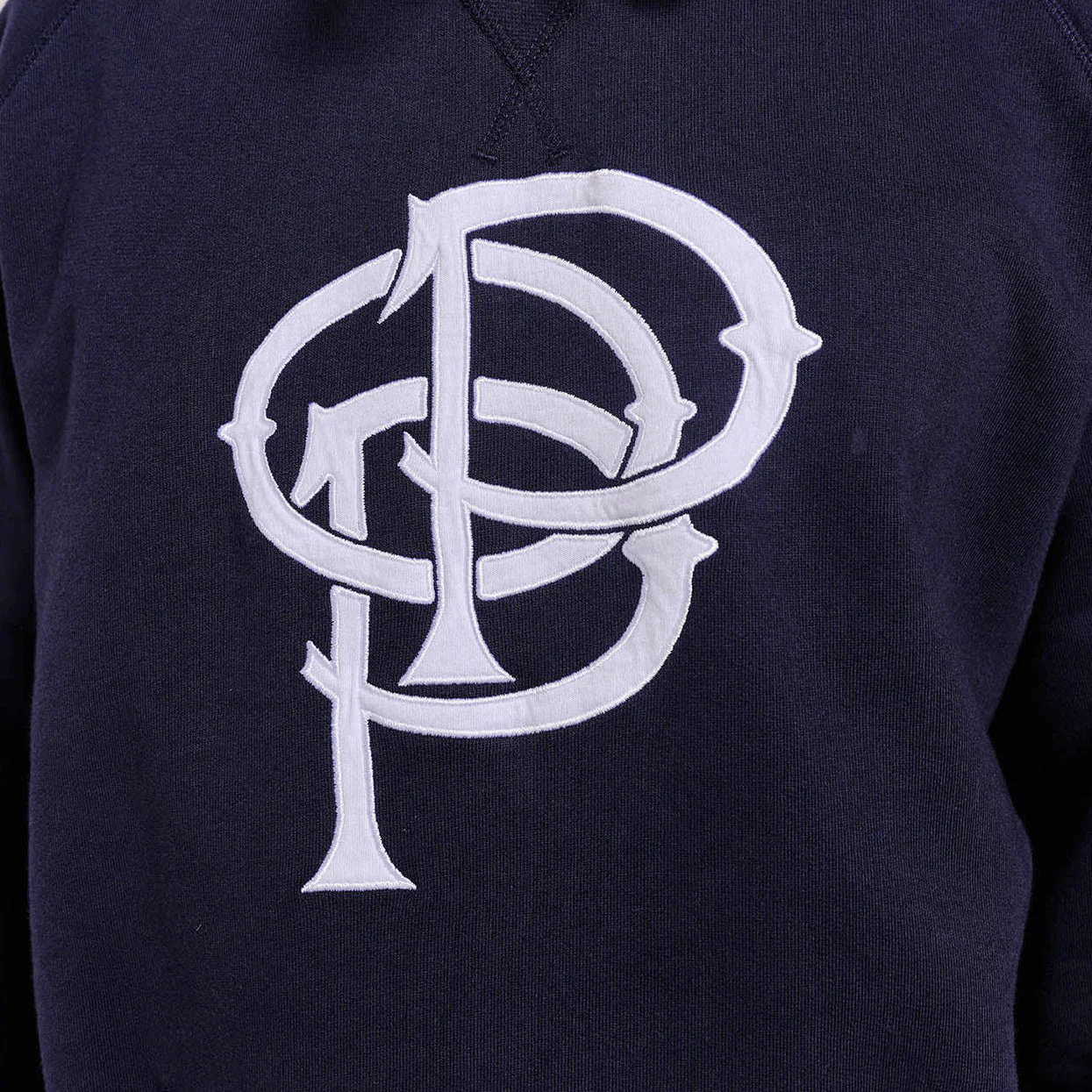 Initials Pullover Hood, Navy - Image 2