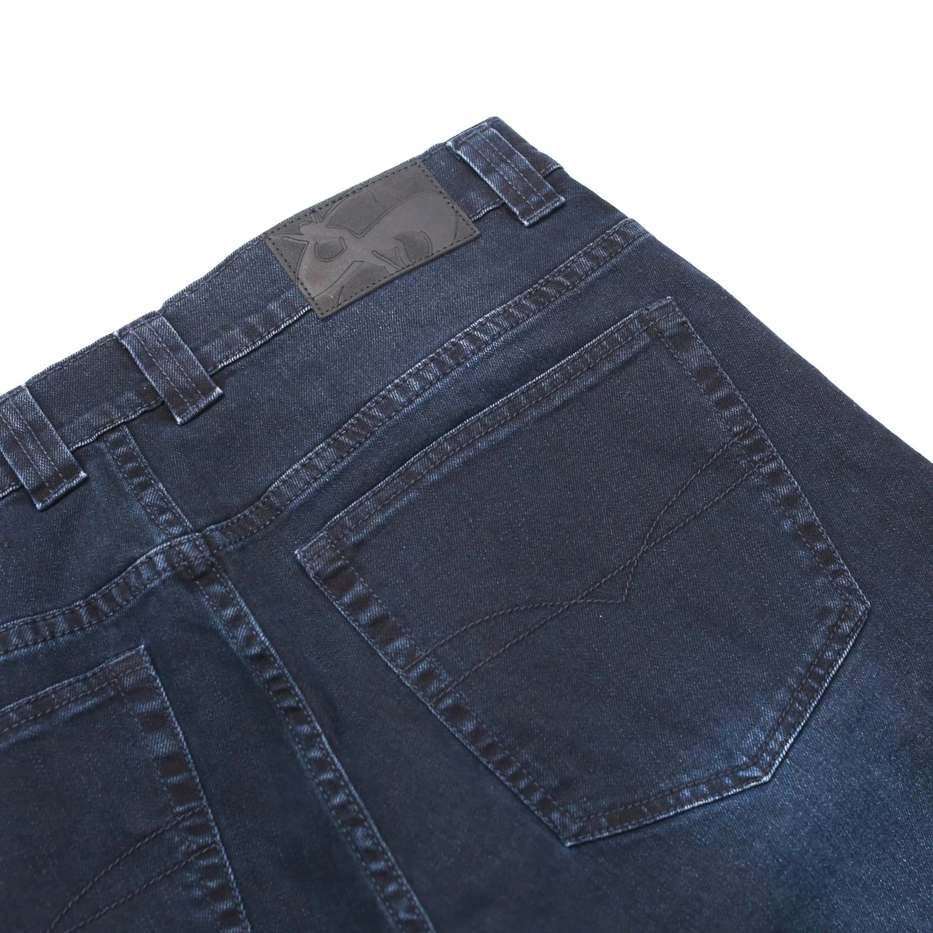 Ivory Slub Denim Jean, Dark Denim - Image 4
