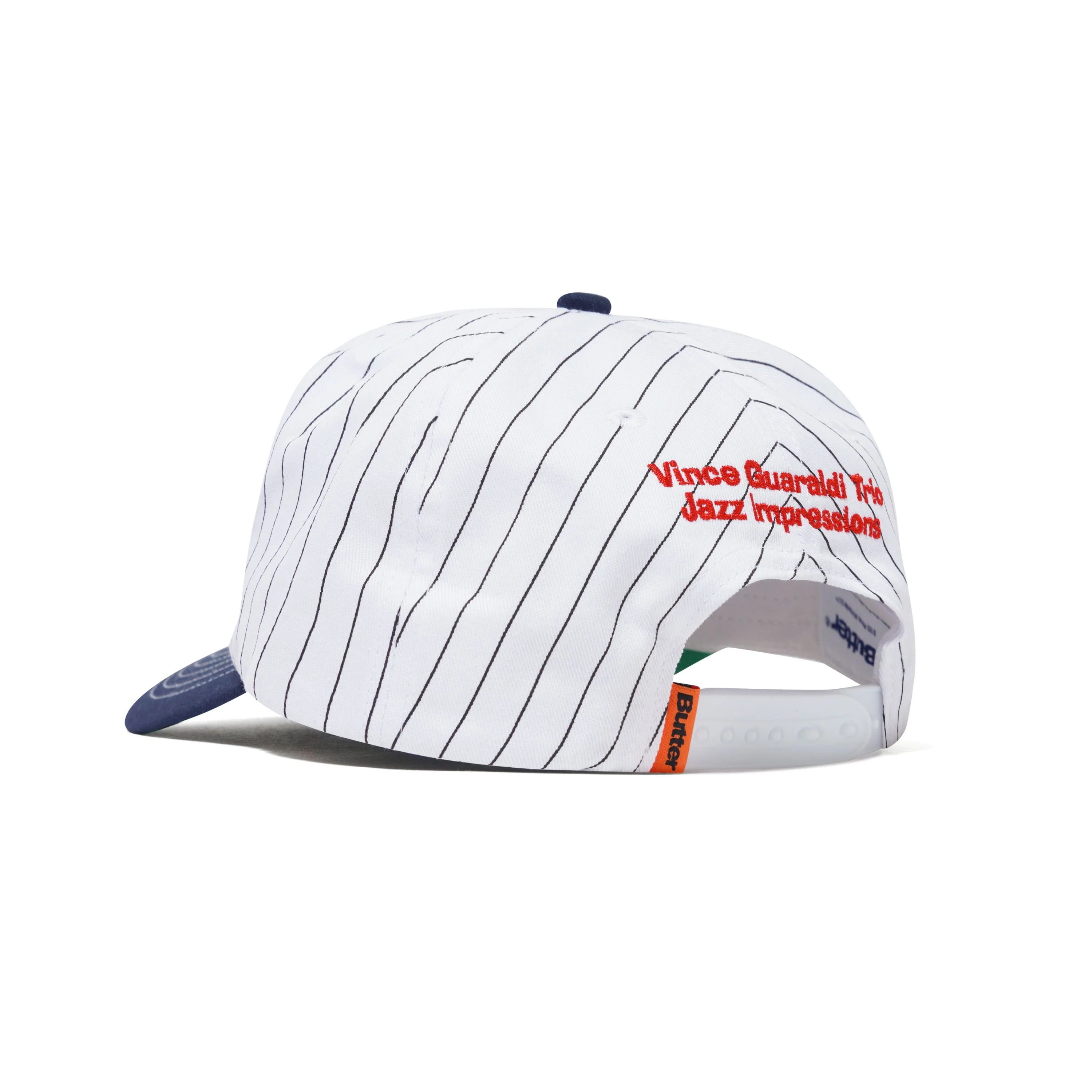 Jazz Impressions 6 Panel Cap, White Pinstripe - Image 2