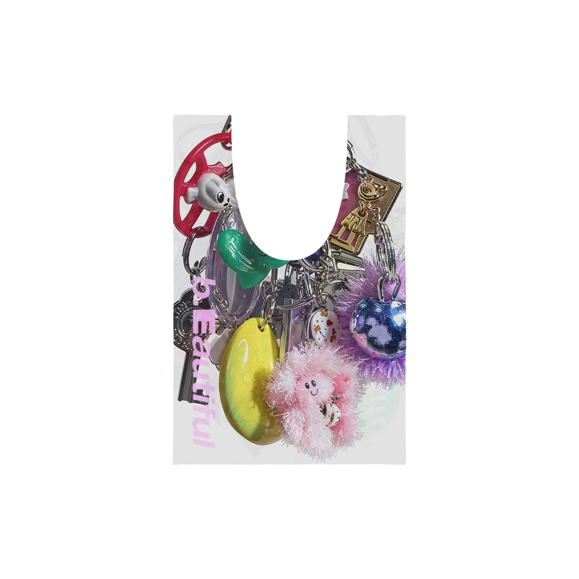 Keychains Reusable Bag Mini, White - Image 2