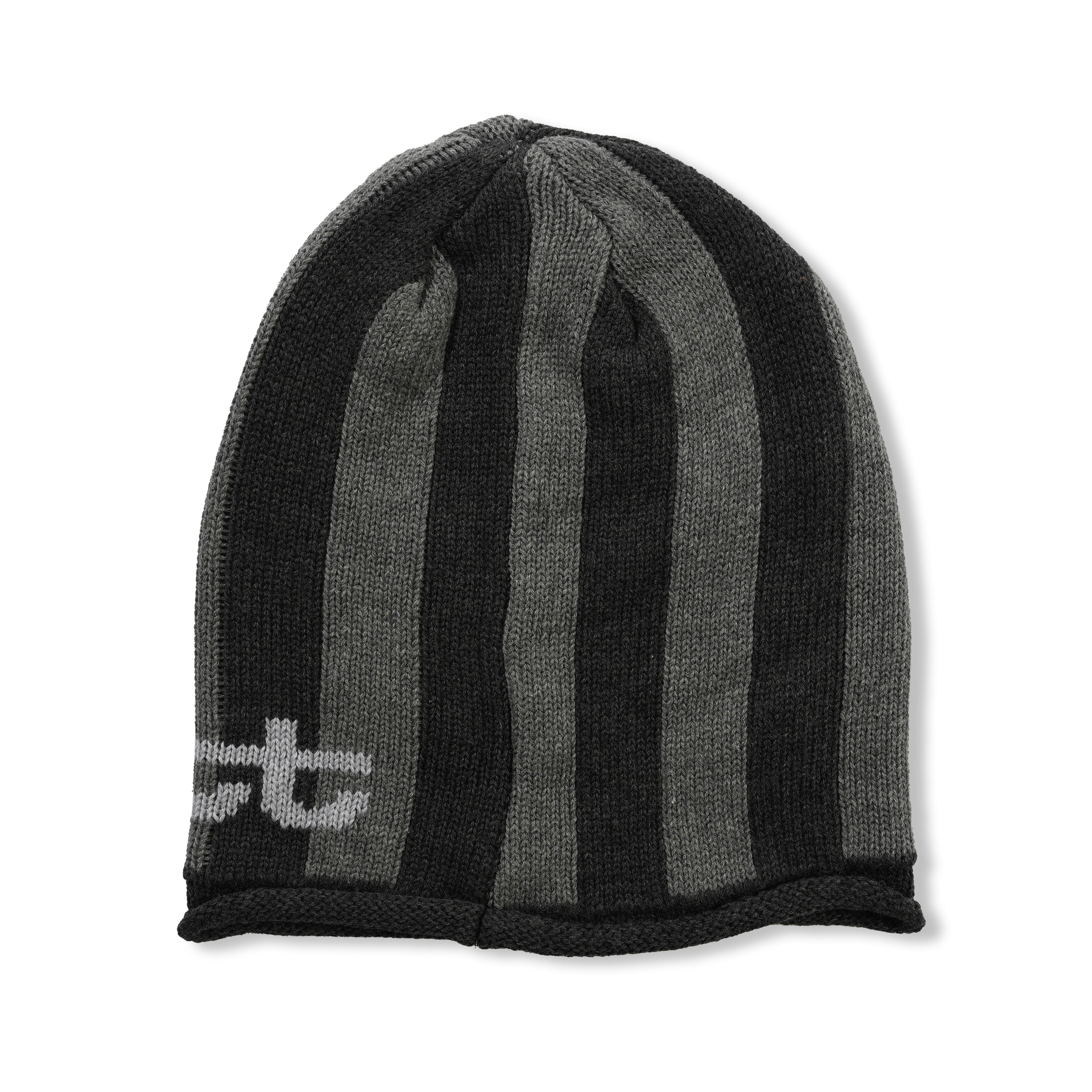 Knit Stripe Beanie, Gray Stripe - Image 2