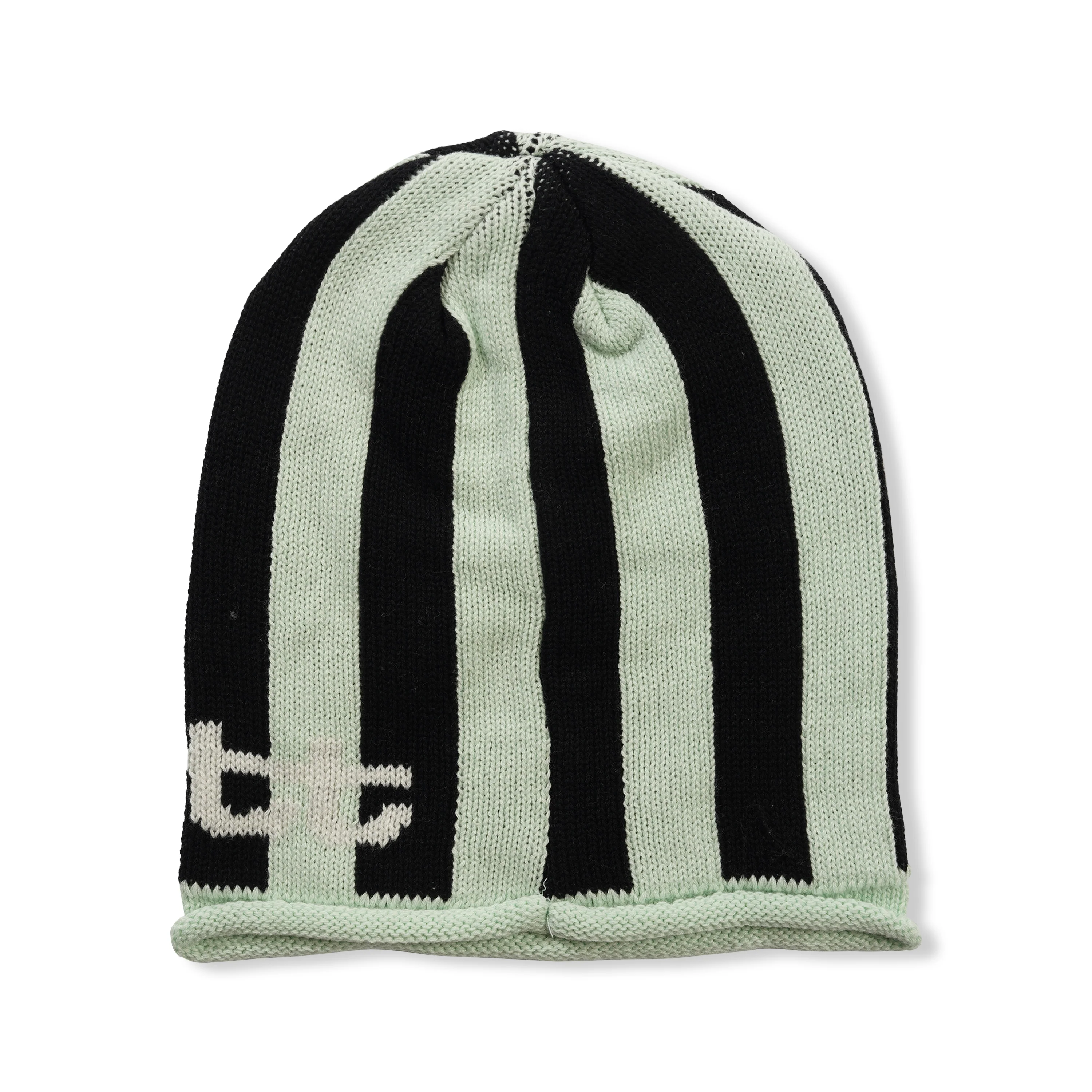 Knit Stripe Beanie, Mint Stripe - Image 2