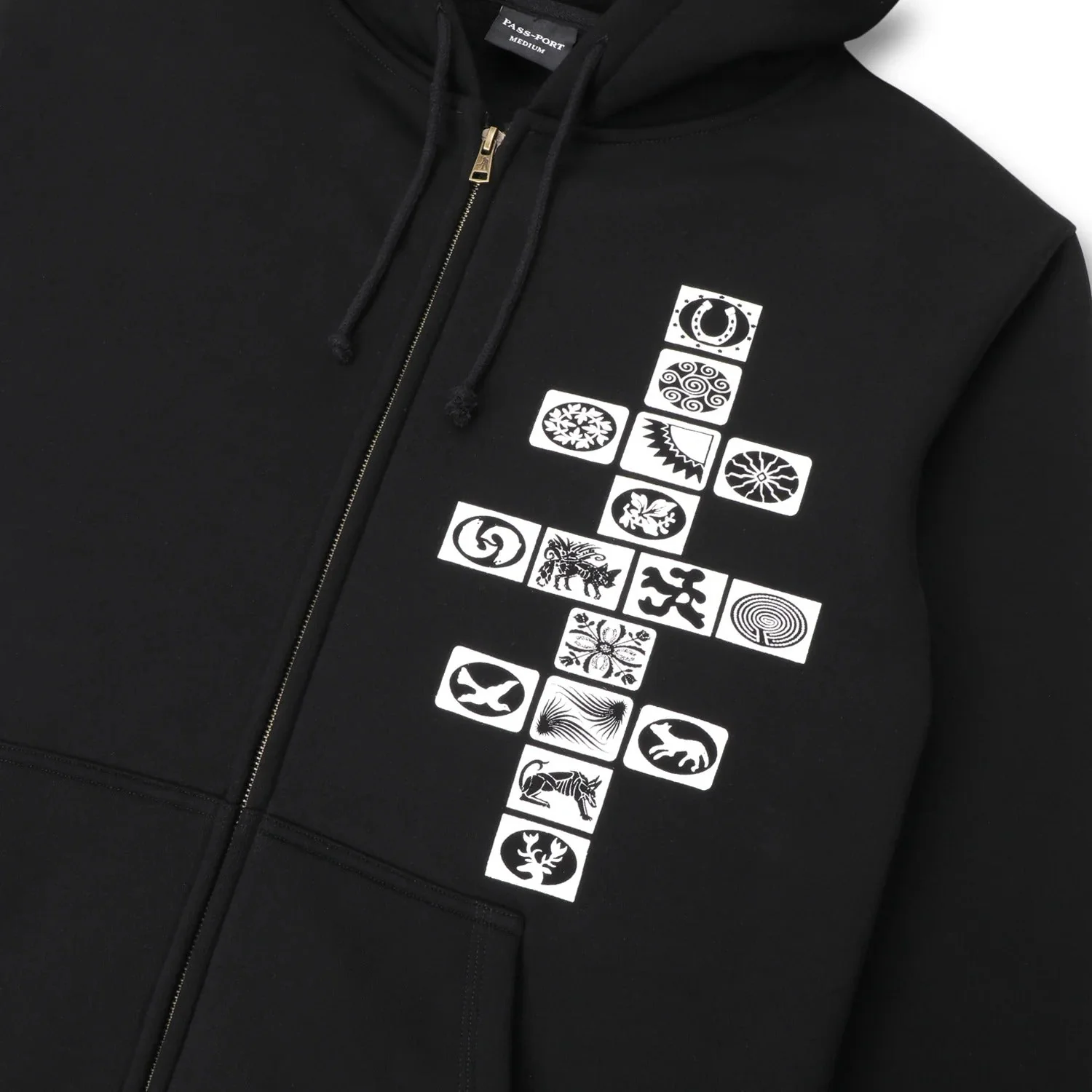 Kollaasi Zip-Thru Pullover Hood, Black - Image 2