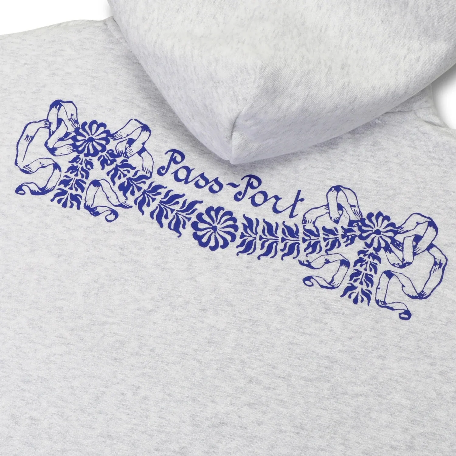 Kollaasi Zip-Thru Pullover Hood, White Marle - Image 4