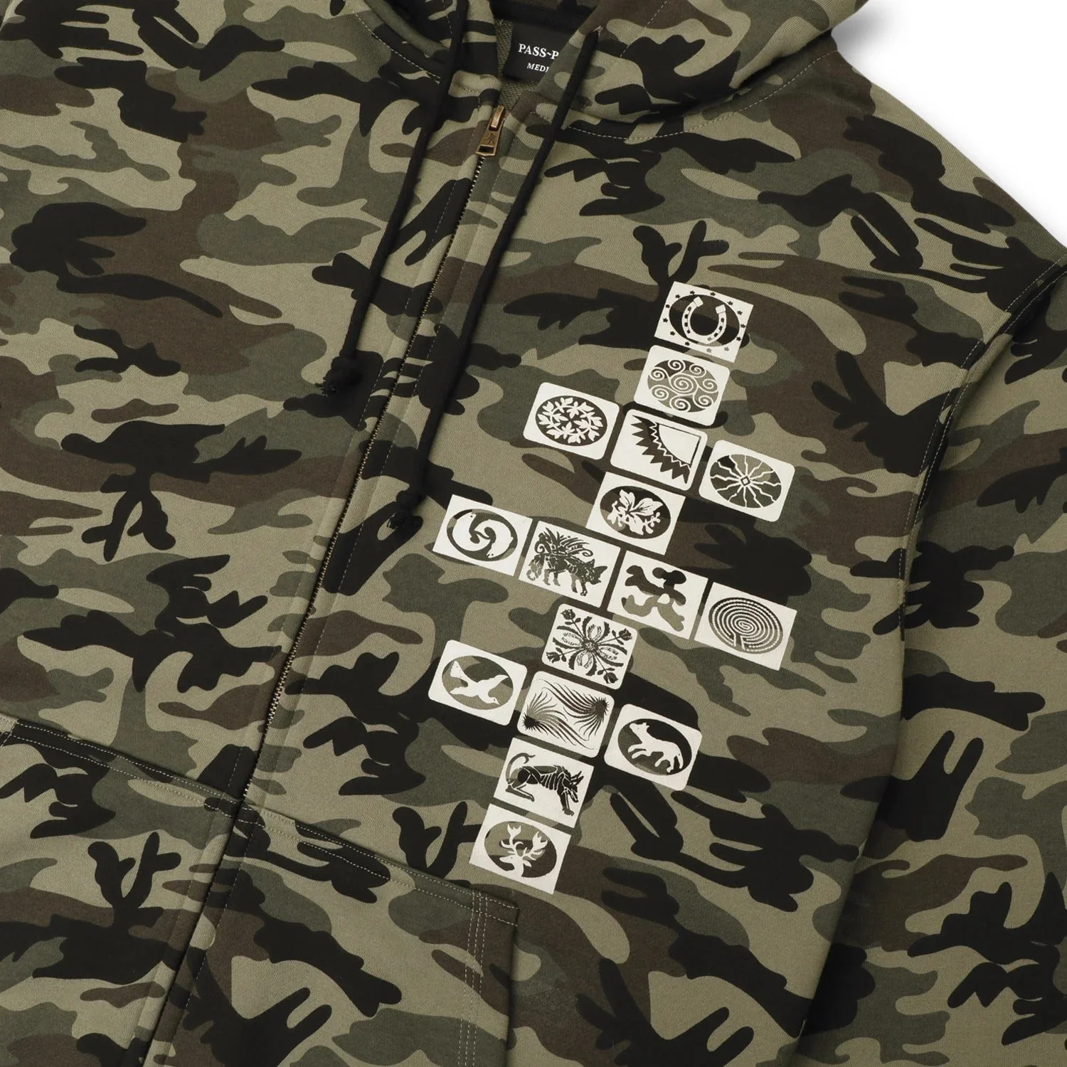Kollaasi Zip-Thru Pullover Hood, Woodland Camo - Image 2
