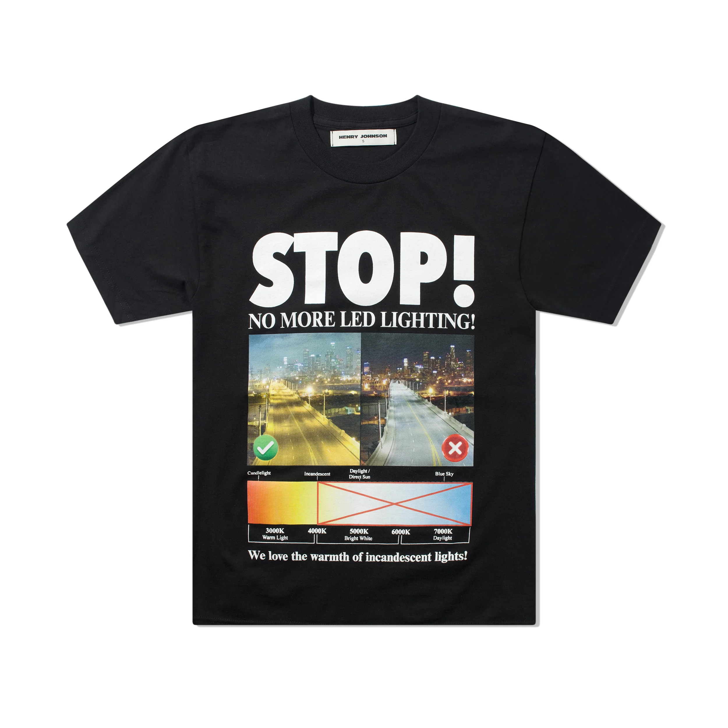 Led Lighting Tee, Black