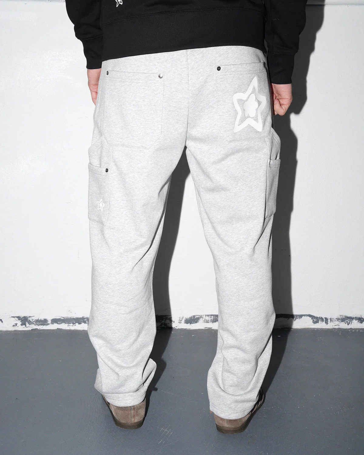 Leopard Double Knee Sweatpants, Grey - Image 7