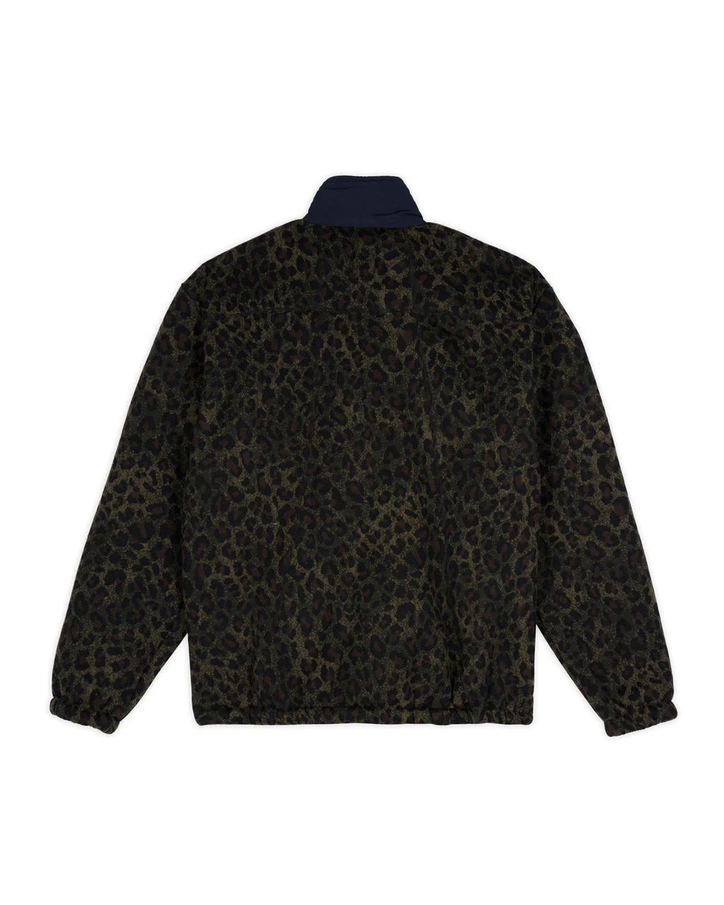 Leopard Reverse Sherpa Jacket, Olive - Image 2