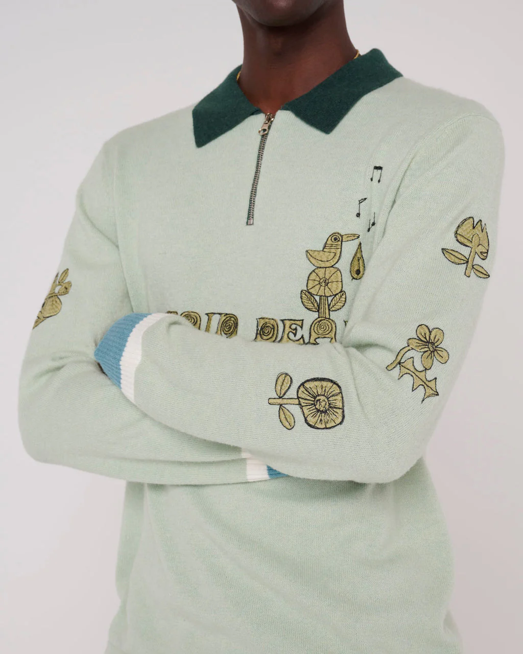 Lex Half Zip Sweater, Mint - Image 5
